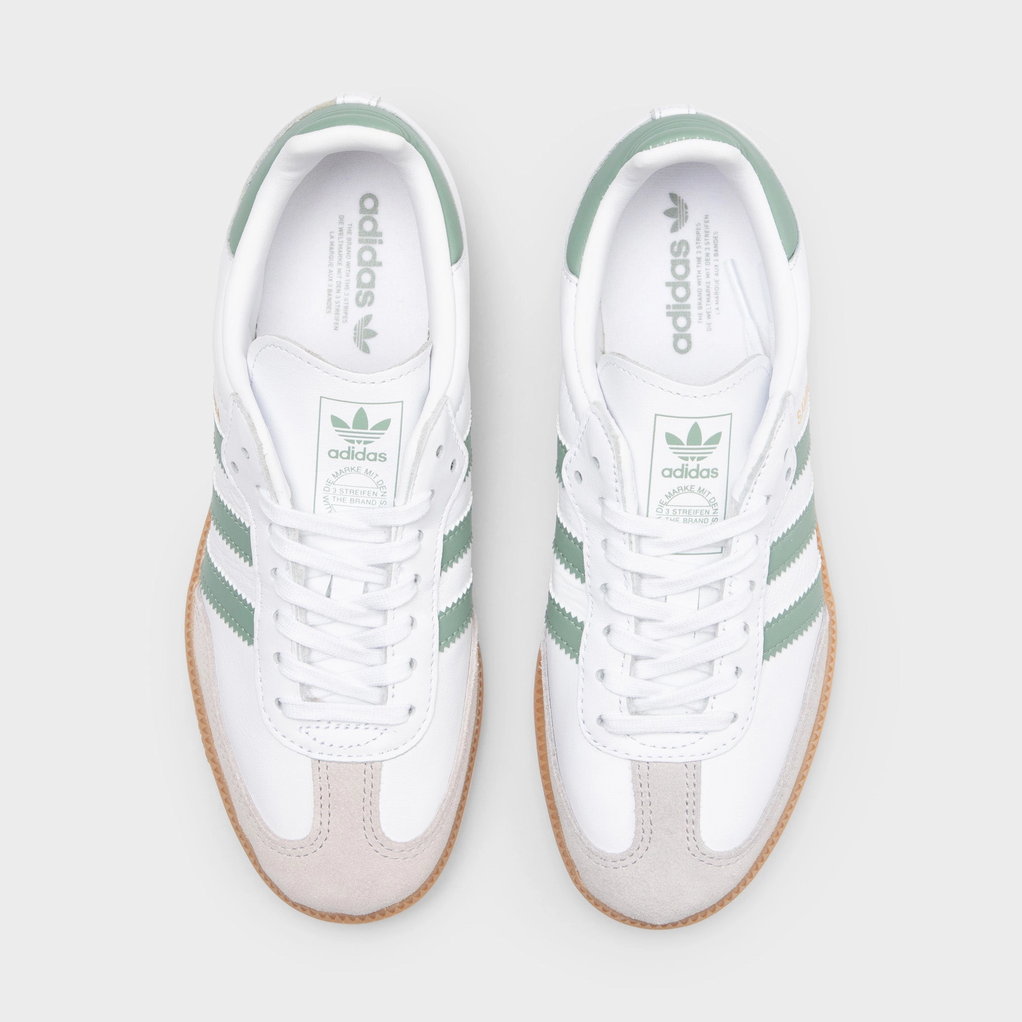 Lightweight durability adidas Juniors' Samba OG Footwear White / Silver Green - Gum