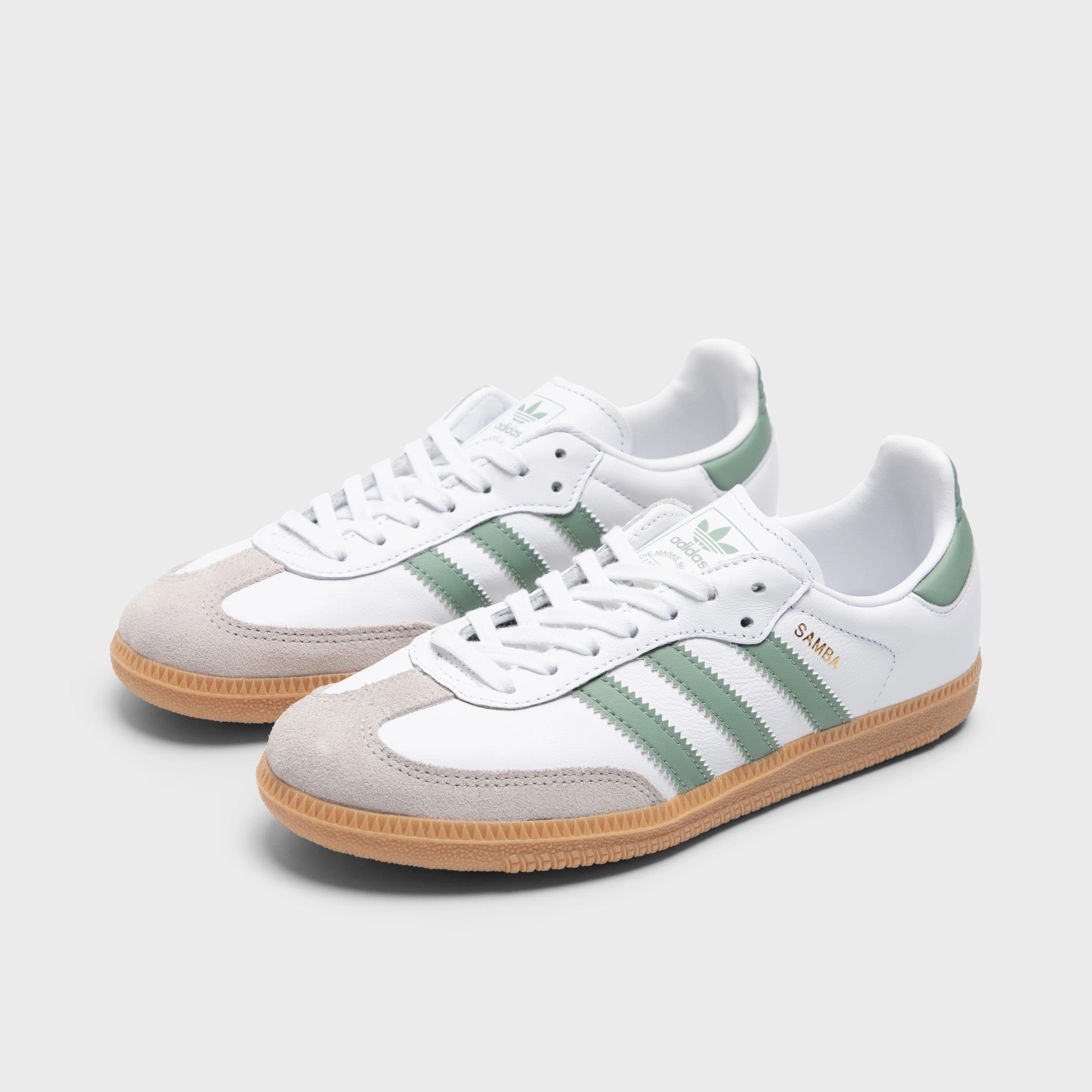Balanced Arch adidas Juniors' Samba OG Footwear White / Silver Green - Gum