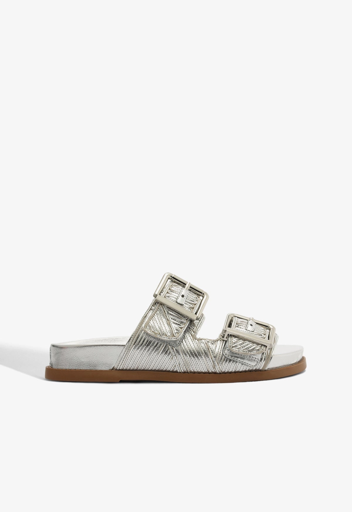 Sandal Straps Lupita Buckle Sporty Metallic Sandal