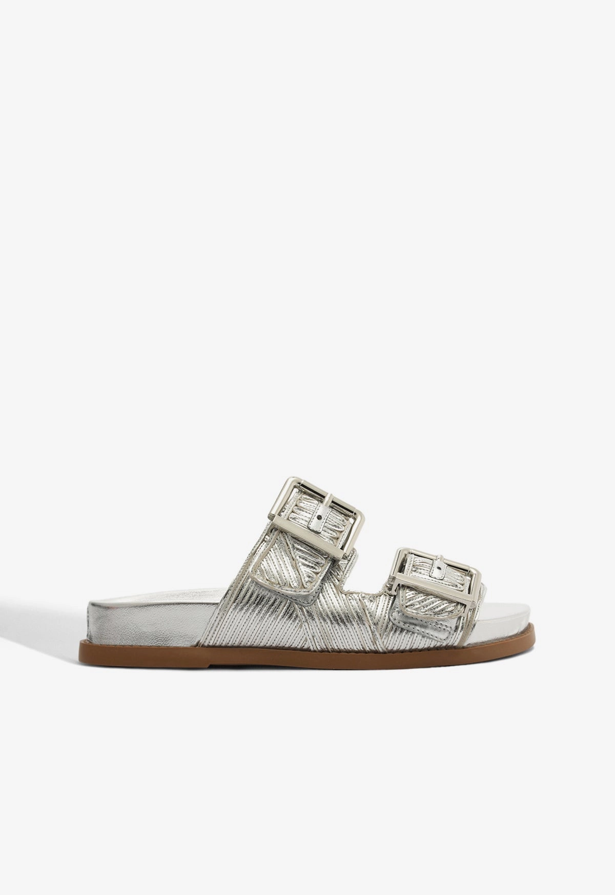 Lupita Buckle Sporty Metallic Sandal Espadrille Style