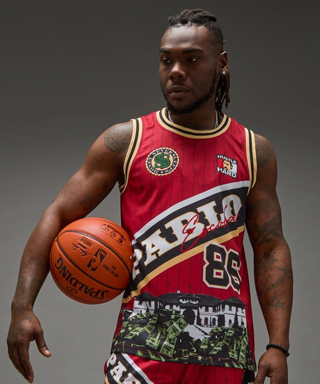 WrinkleFree Weave CompressionTechnology Pablo Basketball Jersey - Red