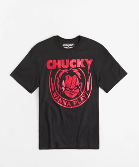 Chucky Metallic Foil Short Sleeve Tee - Black AntiOdorTreatment