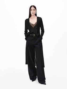 Thermal Insulation Layer Comfortable Look Longline Wool Cardigan