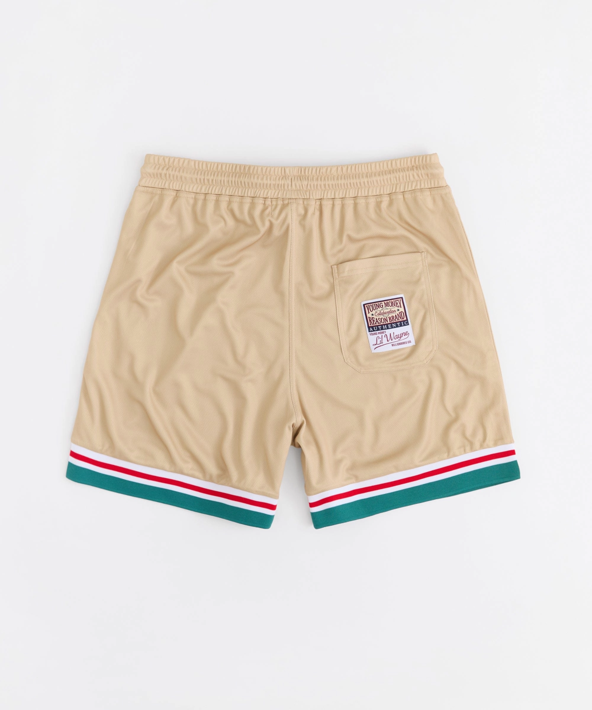 Lil Wayne Property Of Basketball Shorts - Khaki Odor Control Finish Layered Collar