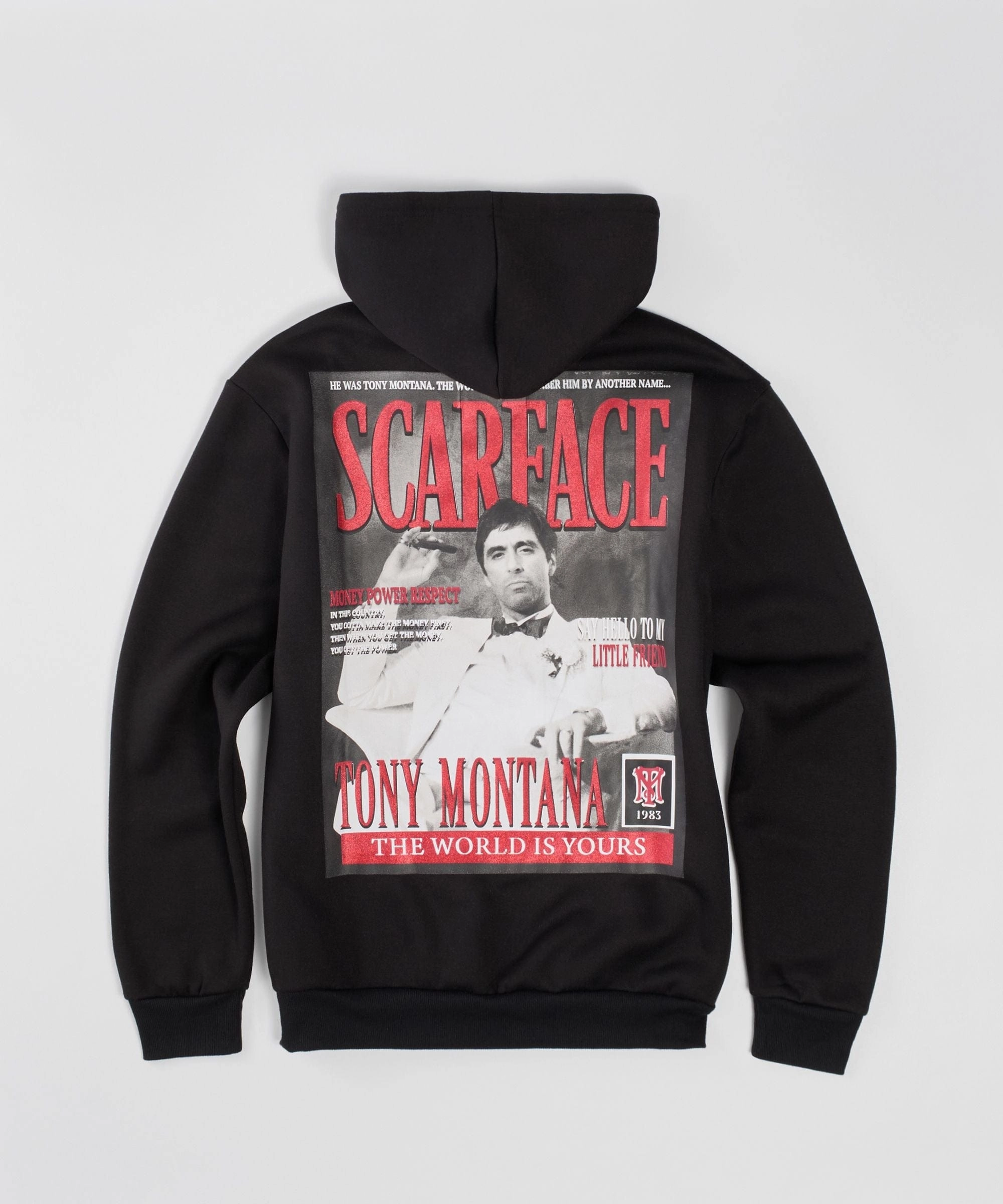 Scarface Tony Back Print Hoodie - Black Abrasion Resistant Surface Stylish Tank