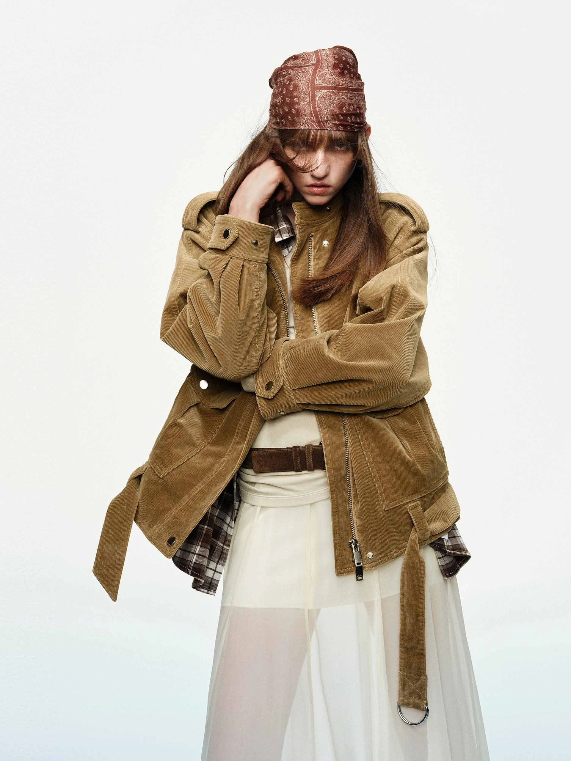 Corduroy Bomber Jacket ZeroWaste Pattern