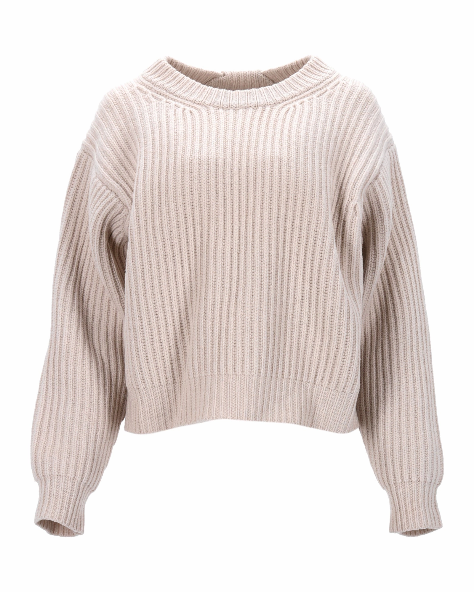 Modern Look Acne Studios Knit Sweater in Ecru Wool