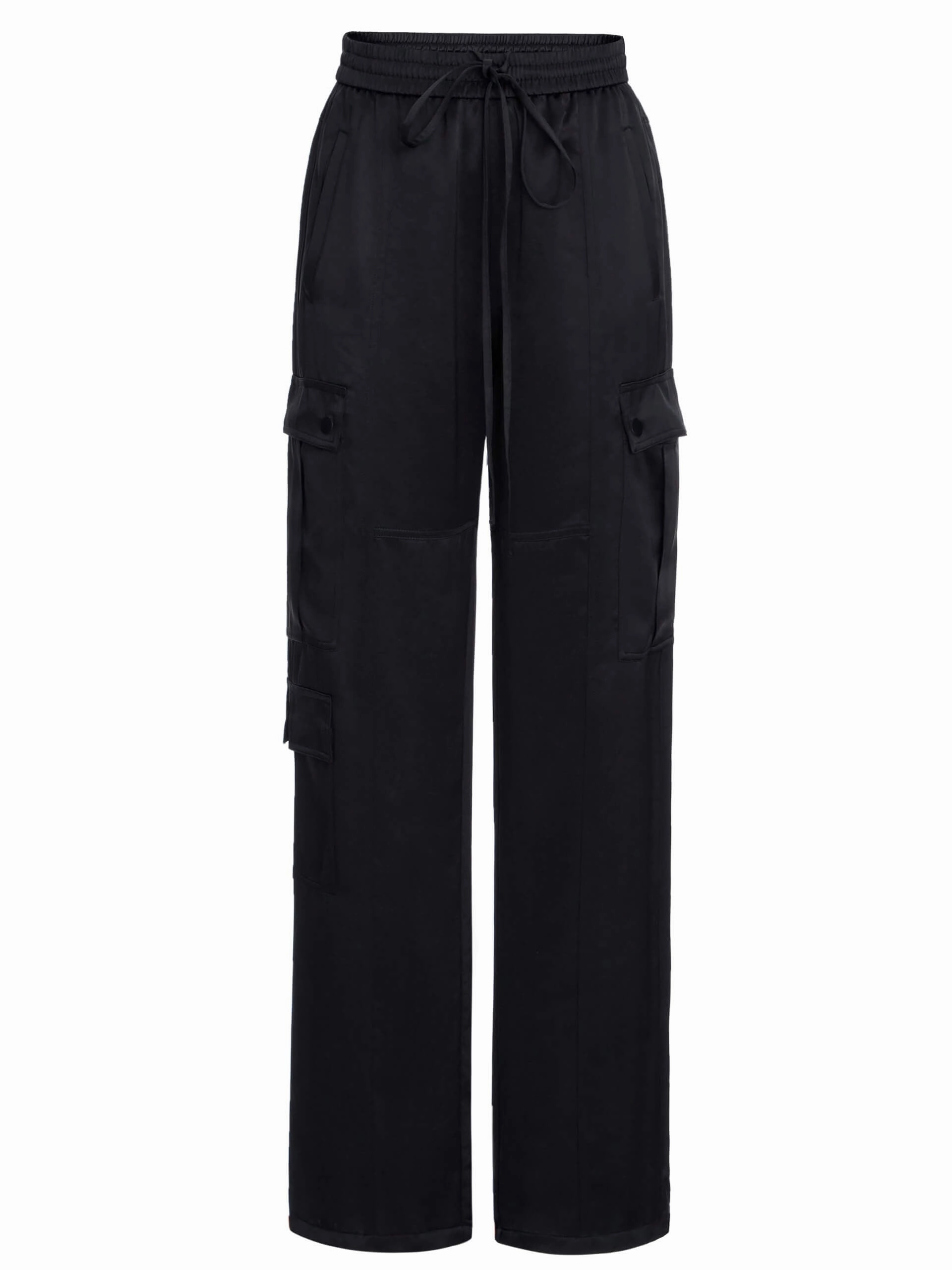 Drawstring Cargo Pocket Pants Sporty Fit Design