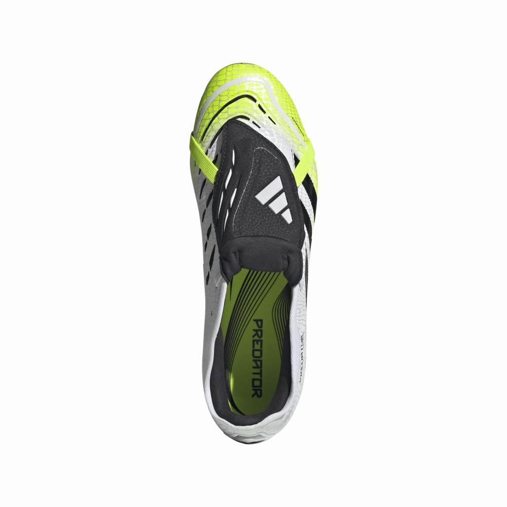 Cushioned durability Designer Sneakers Adidas Predator Pro Fold-Over Tongue FG Football Boots (Cloud White/Core Black/Lucid Lemon)