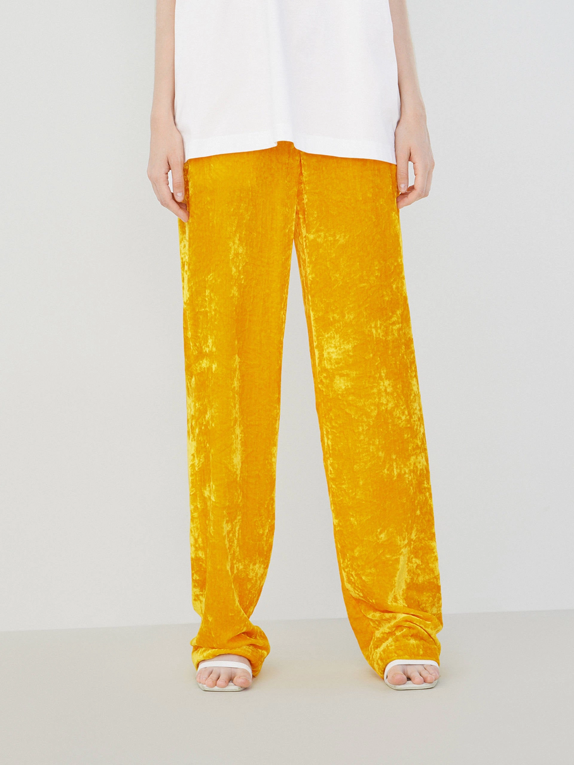 Smart Wear Comfortable Style Velvet Straight Leg Pants