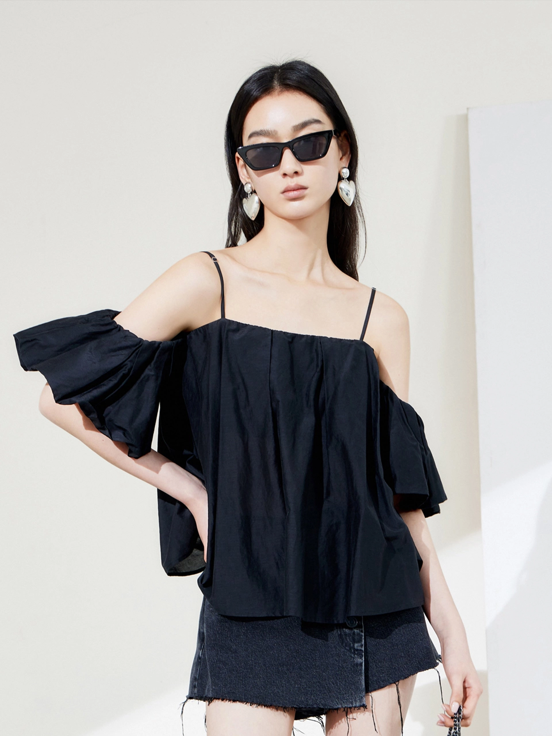 Multi Way Adjustable Fit Open Shoulder Cami Top
