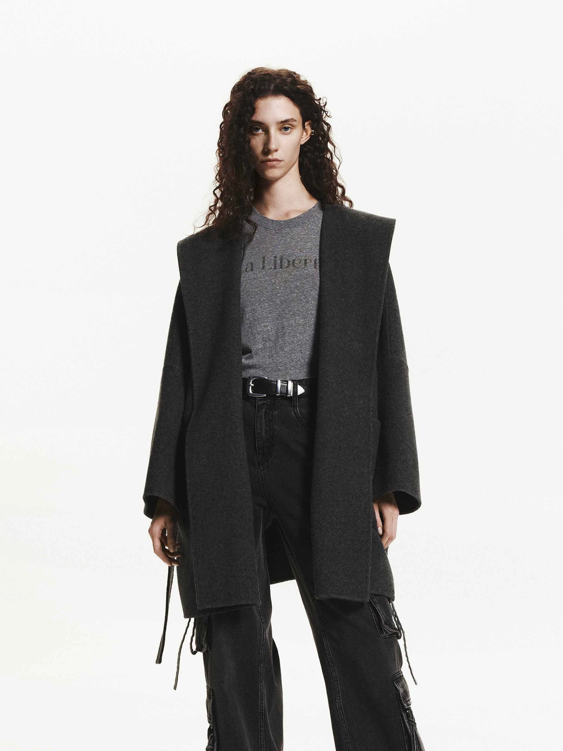 Double Sided Hooded Coat Stretchable Waistband