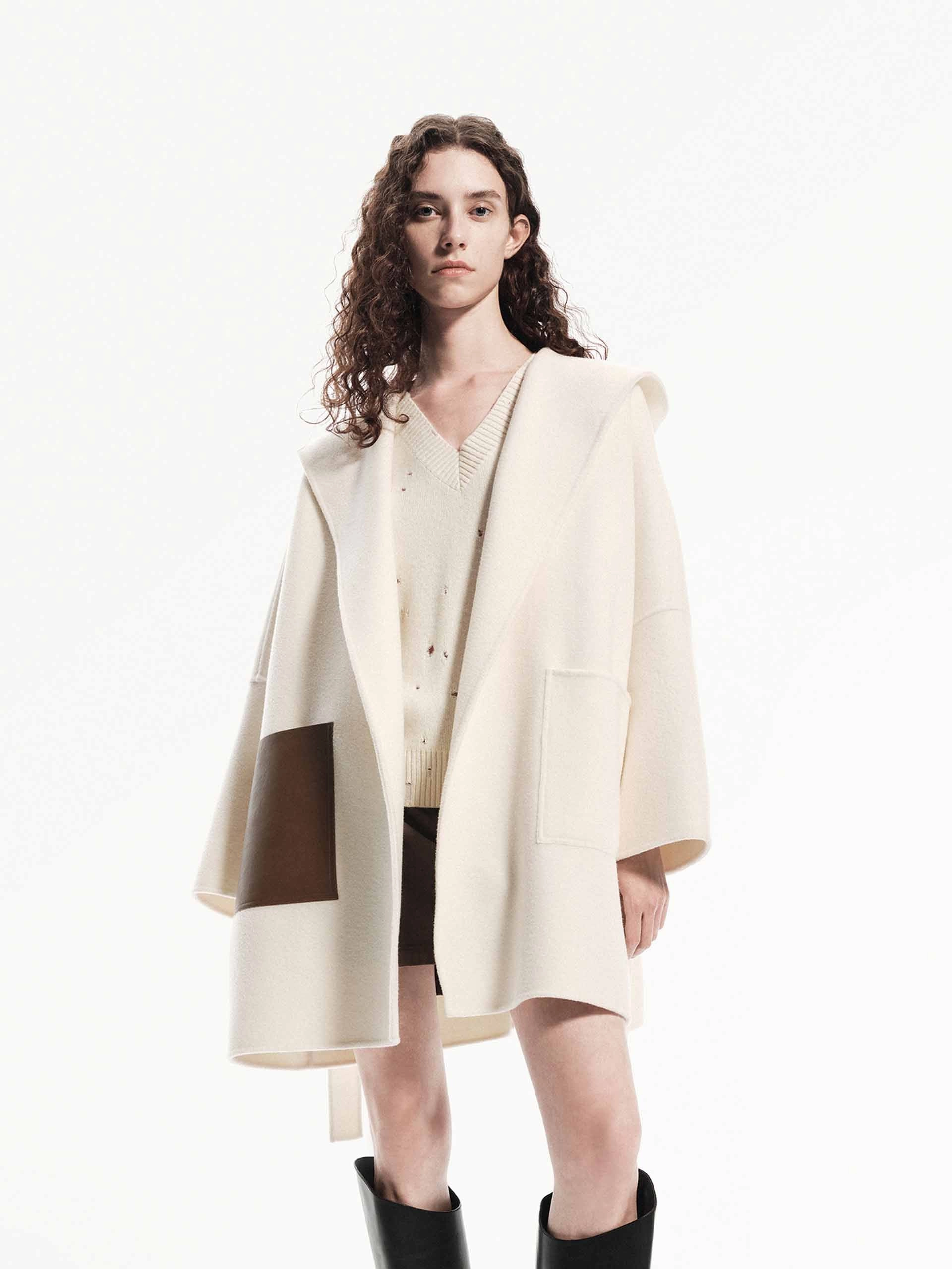 Double Sided Hooded Coat ErgonomicSleeveCut Active Style