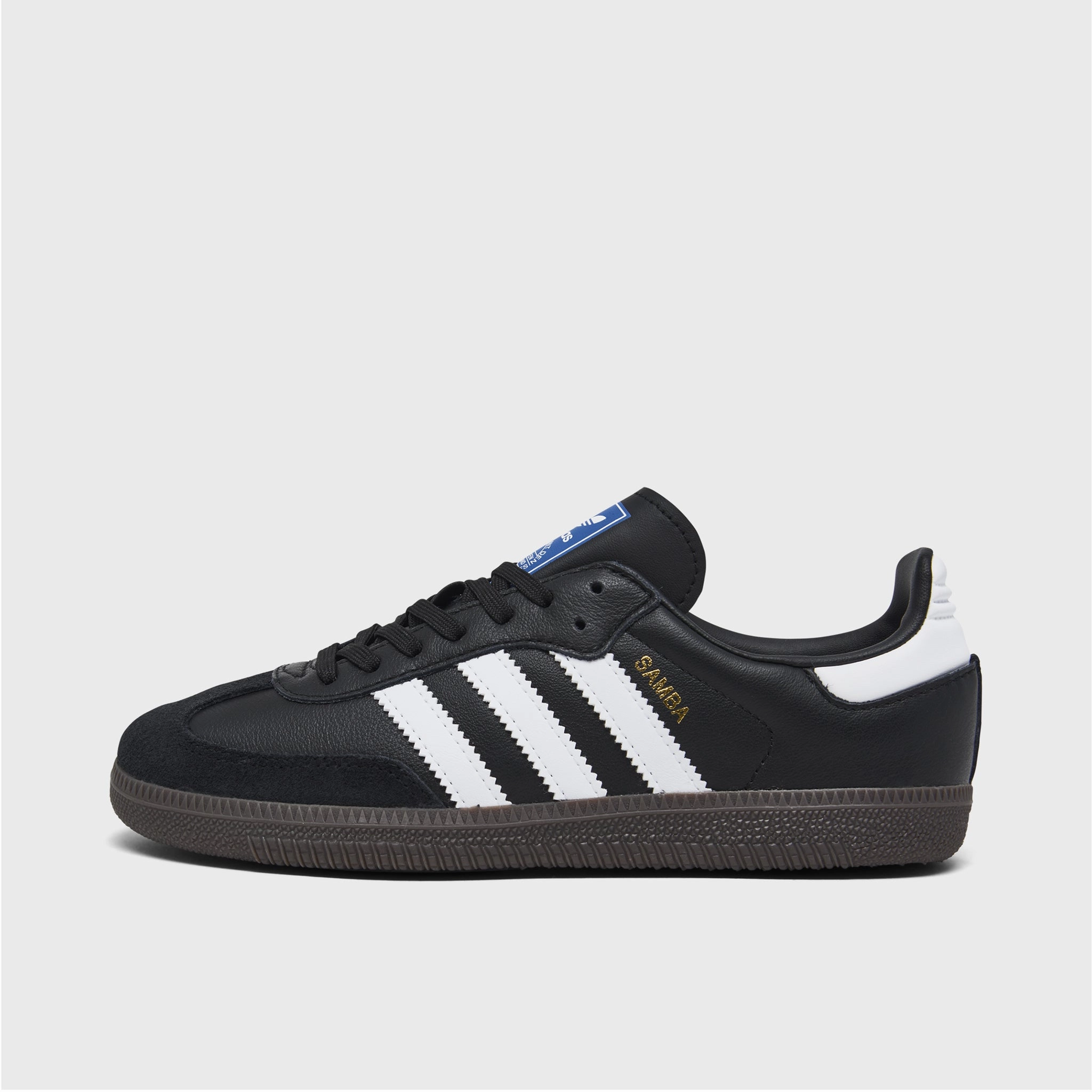 adidas Children's Samba OG Core Black / Footwear White - Gum Moisture Wicking Linings Rubberized Edges