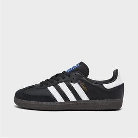 adidas Children's Samba OG Core Black / Footwear White - Gum Moisture Wicking Linings Rubberized Edges