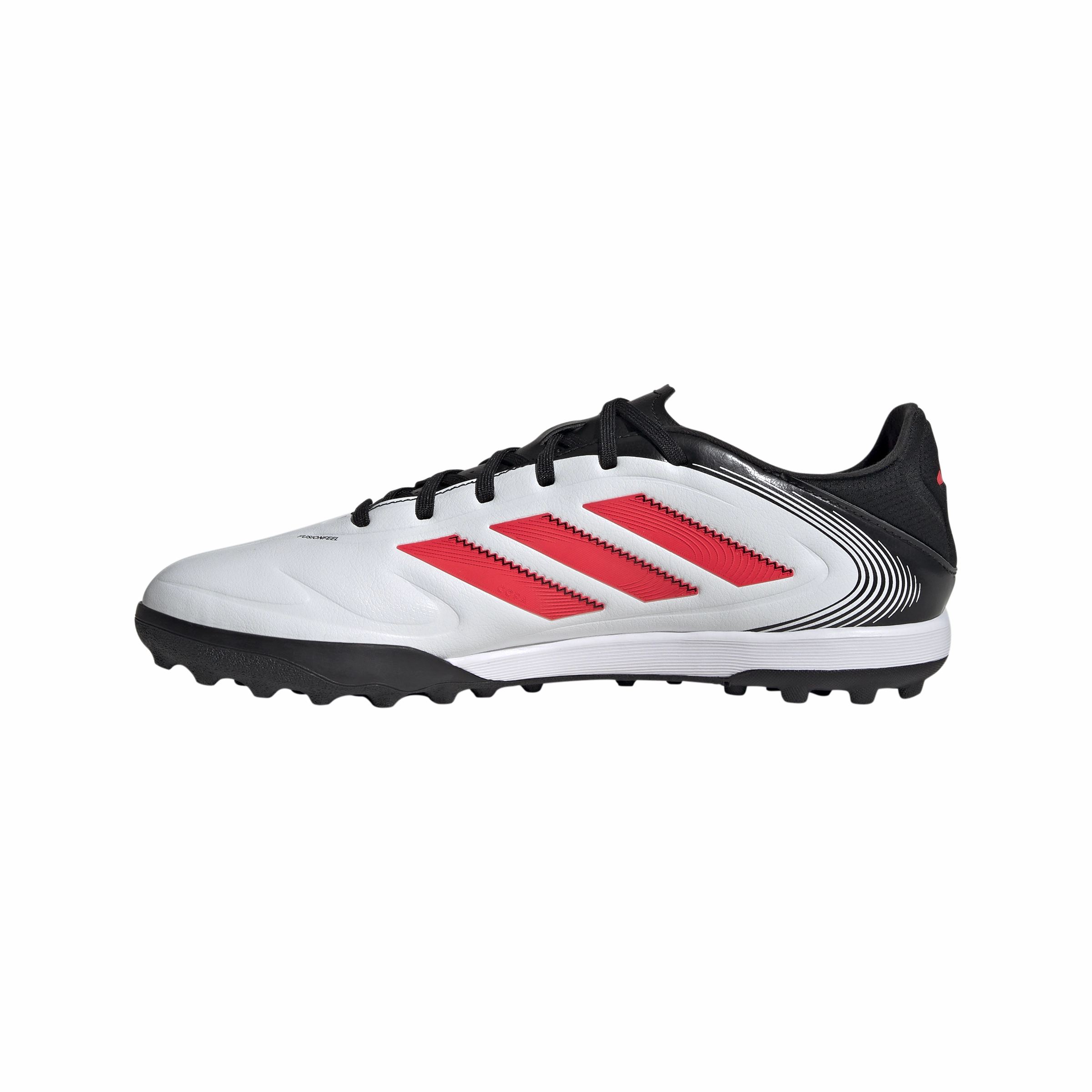 Anti Slip Tread Adidas Copa Pure 3 League TF Turf Football Shoes (Cloud White/Lucid Red/Core Black)