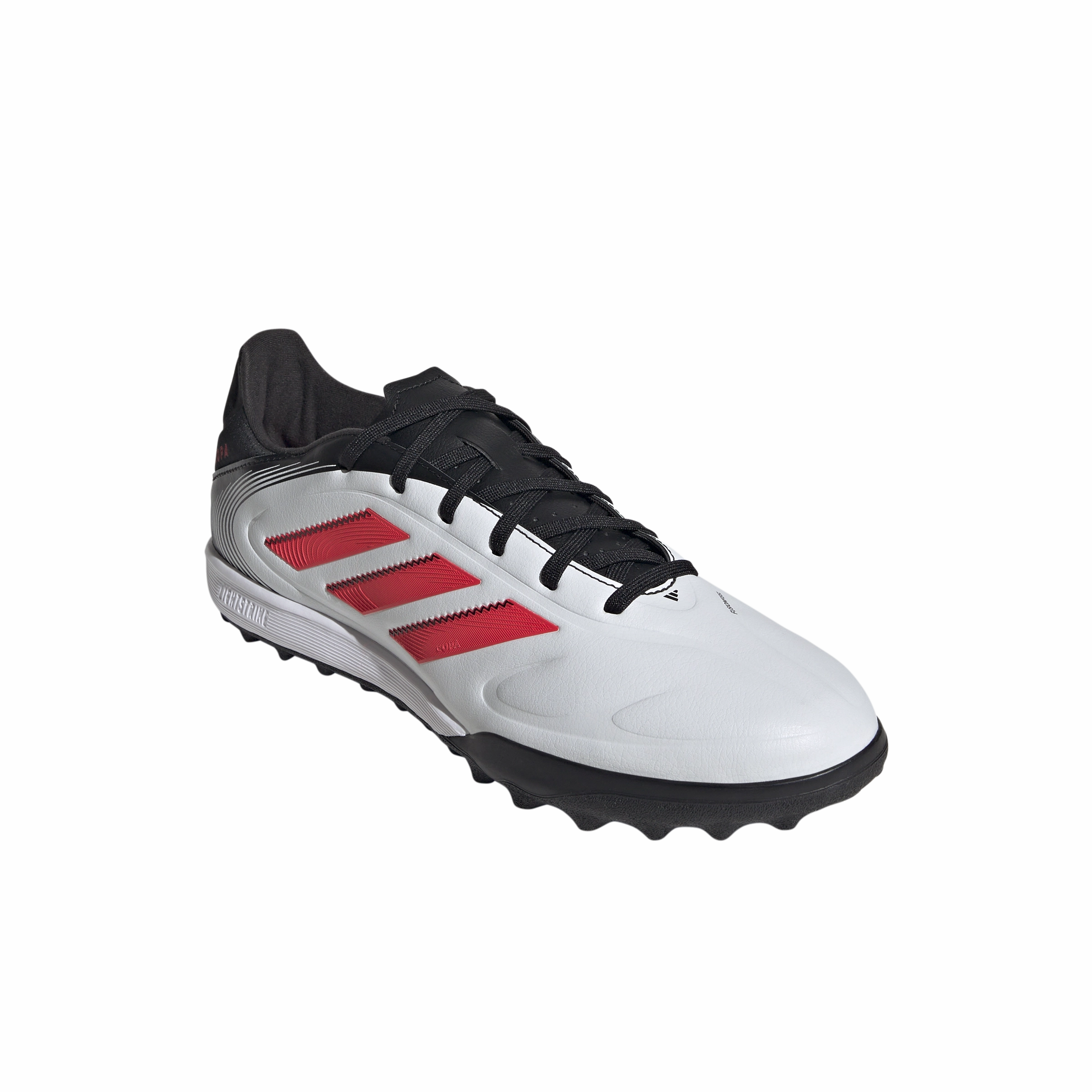 Lace Up All   Purpose Adidas Copa Pure 3 League TF Turf Football Shoes (Cloud White/Lucid Red/Core Black)