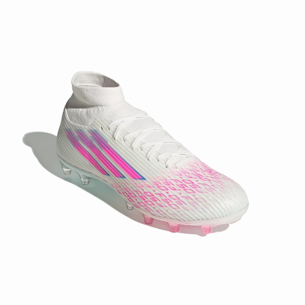 Adidas F50 Women's Sparkfusion League FG/AG Football Boots (Cloud White/Lucid Pink/Cloud White) Adjustable Strap Lock