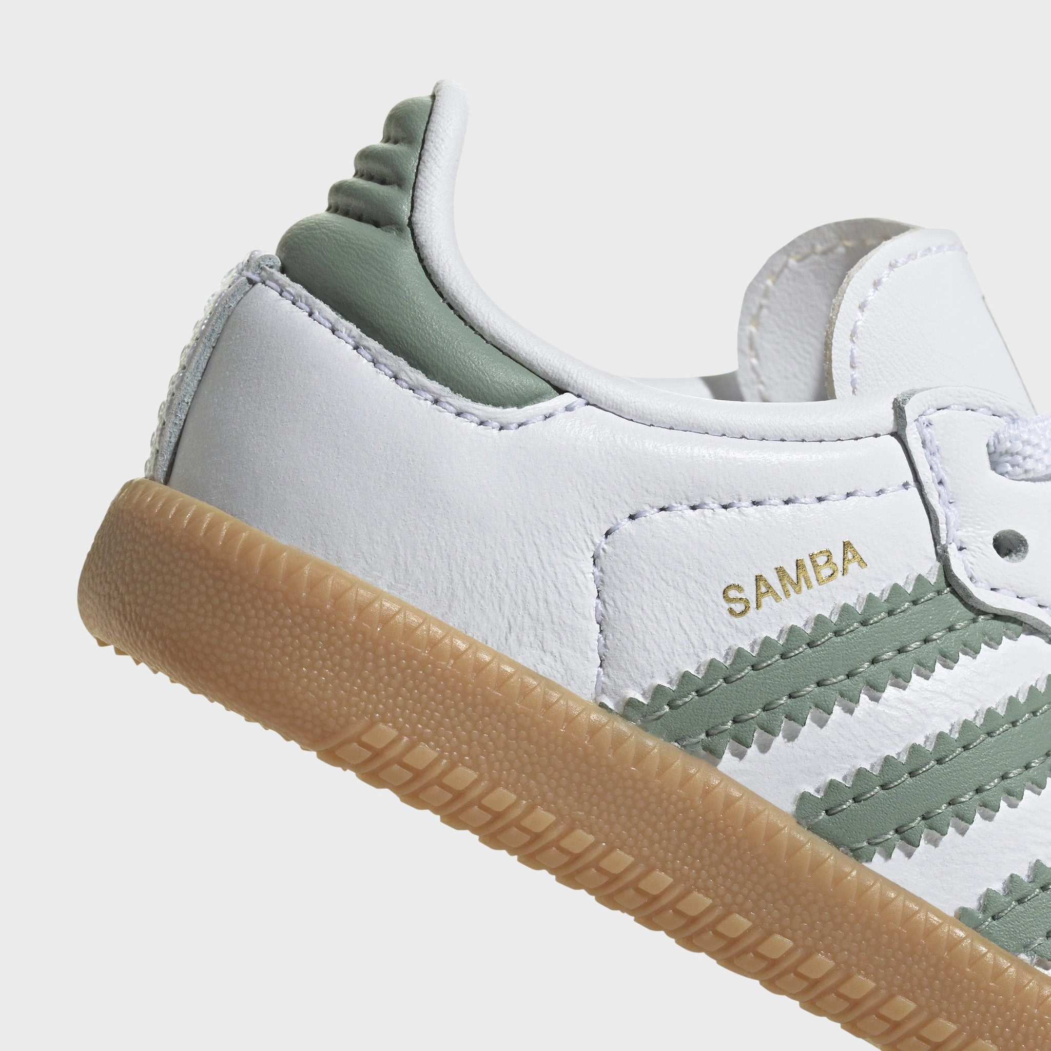 adidas Infants' Samba OG White / Silver Green - Gum Torsional Rigidity Plate