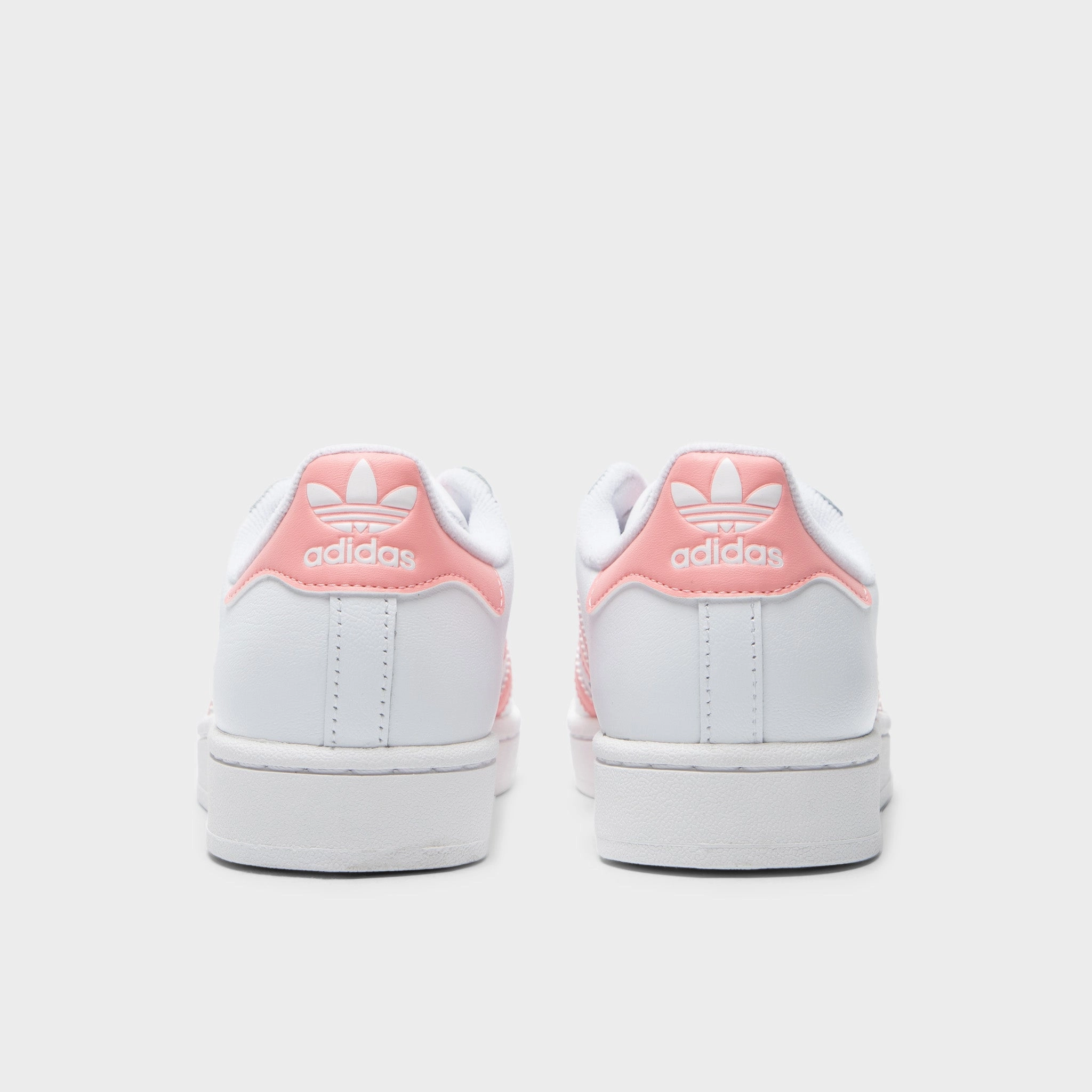 adidas Junior's Superstar 2 White / Semi Pink Spark Cycling Slim Form
