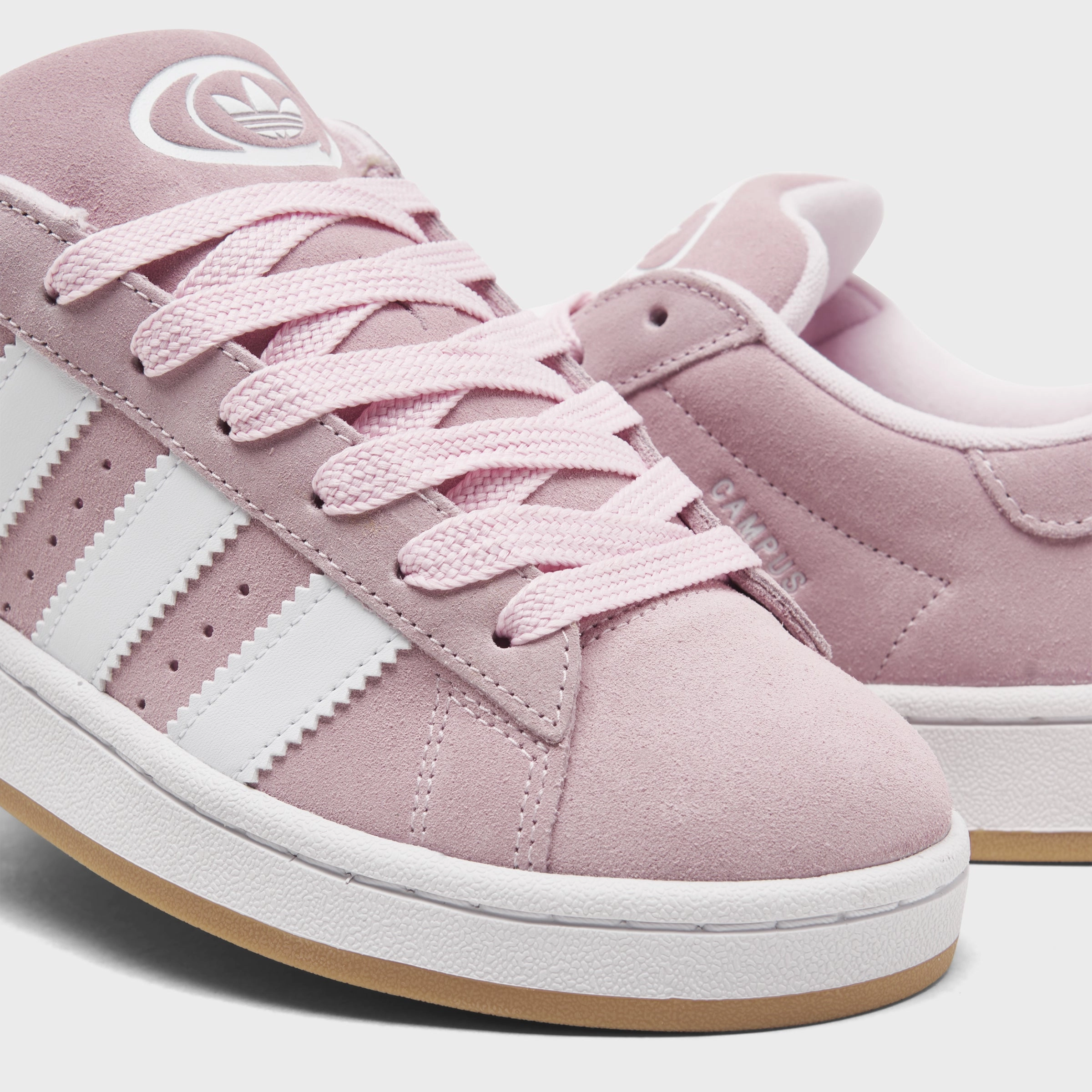 adidas Juniors' Campus 00s Clear Pink / White - Gum Responsive Energy Return Foot Relief