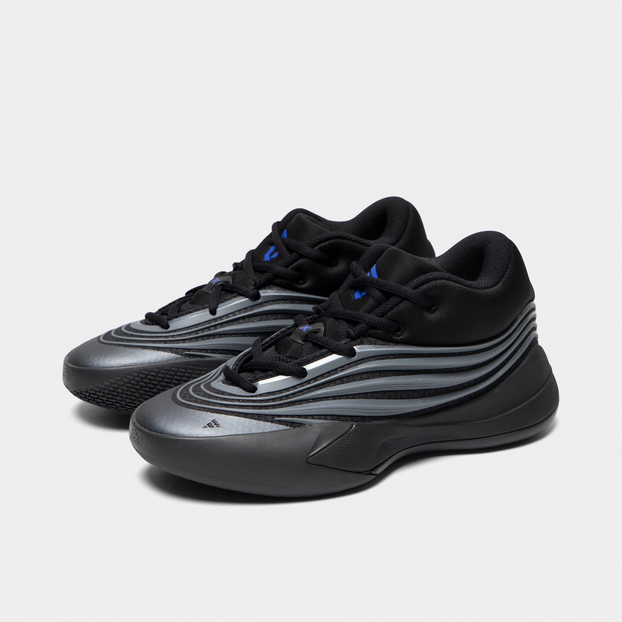 adidas Juniors' Dame X Core Black / Iron Metallic - Lucid Blue Heel Clip