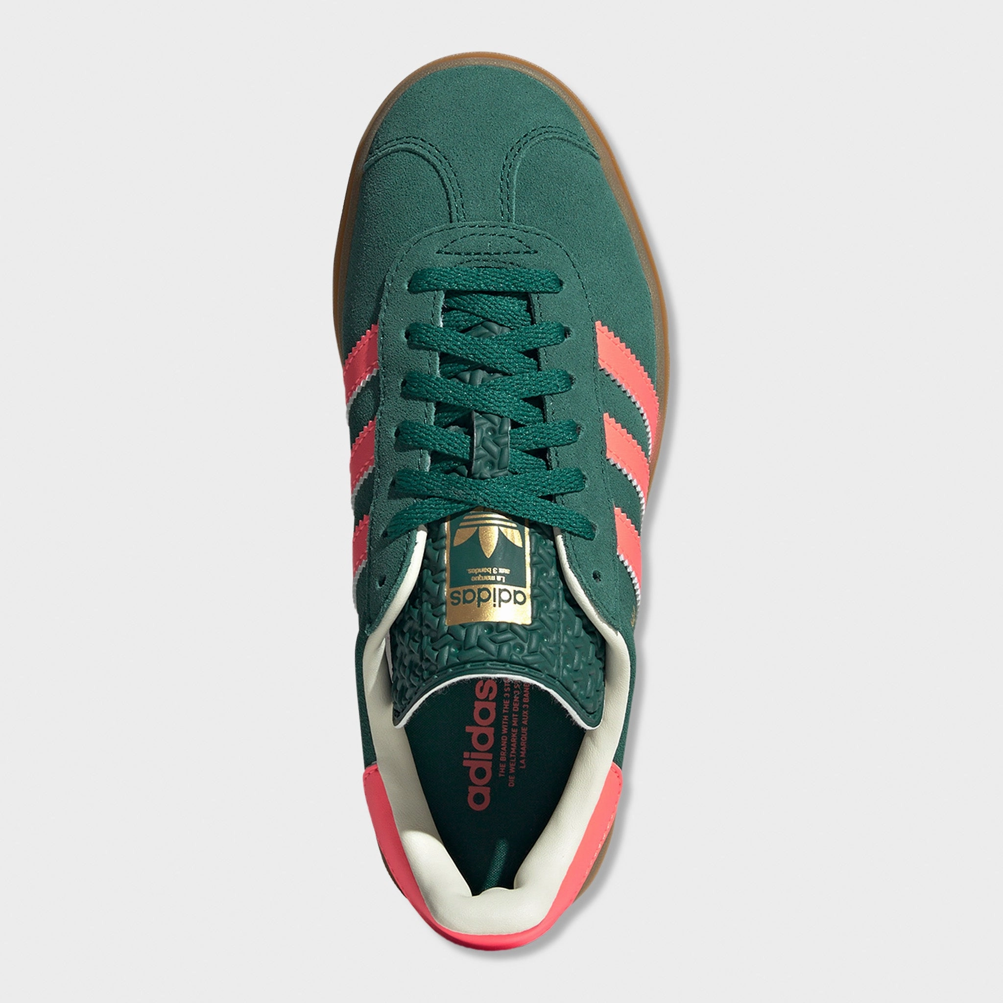 adidas Juniors' Gazelle Bold Green / Orange Plush Cushion