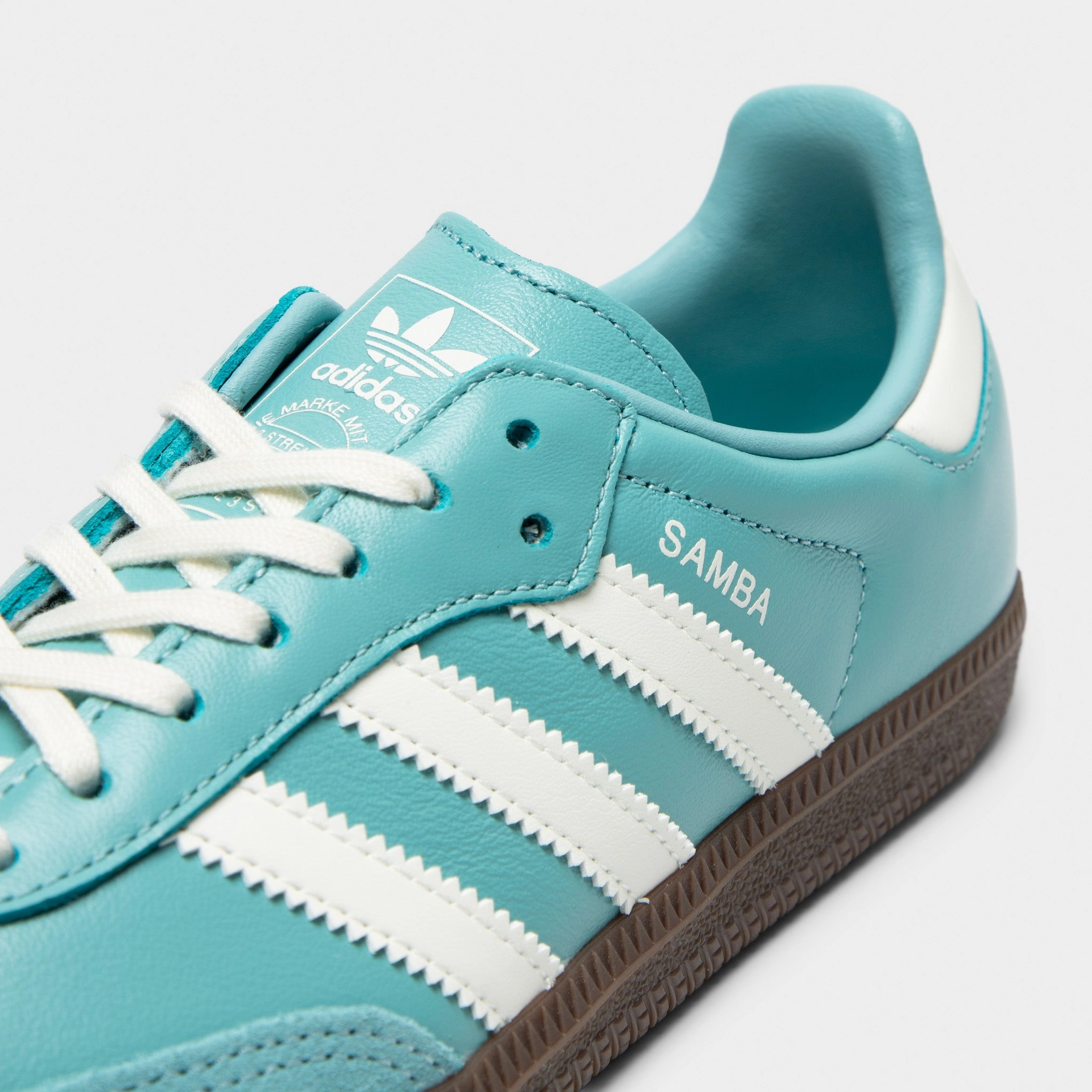 adidas Juniors' Samba OG Mint / Off White - Gum Walk Ready Clean Finish