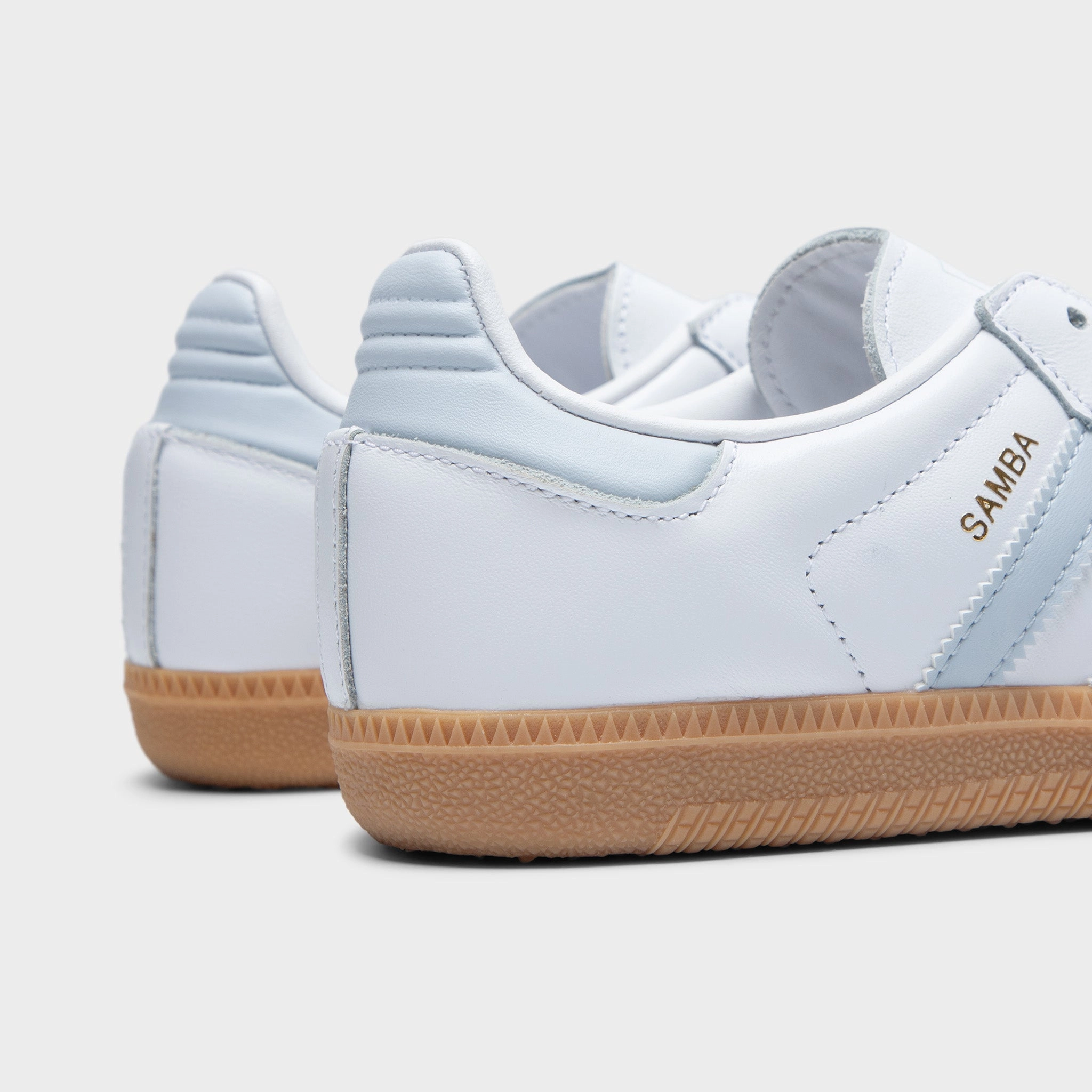 adidas Juniors' Samba OG White / Halo Blue - Gum Machine washable
