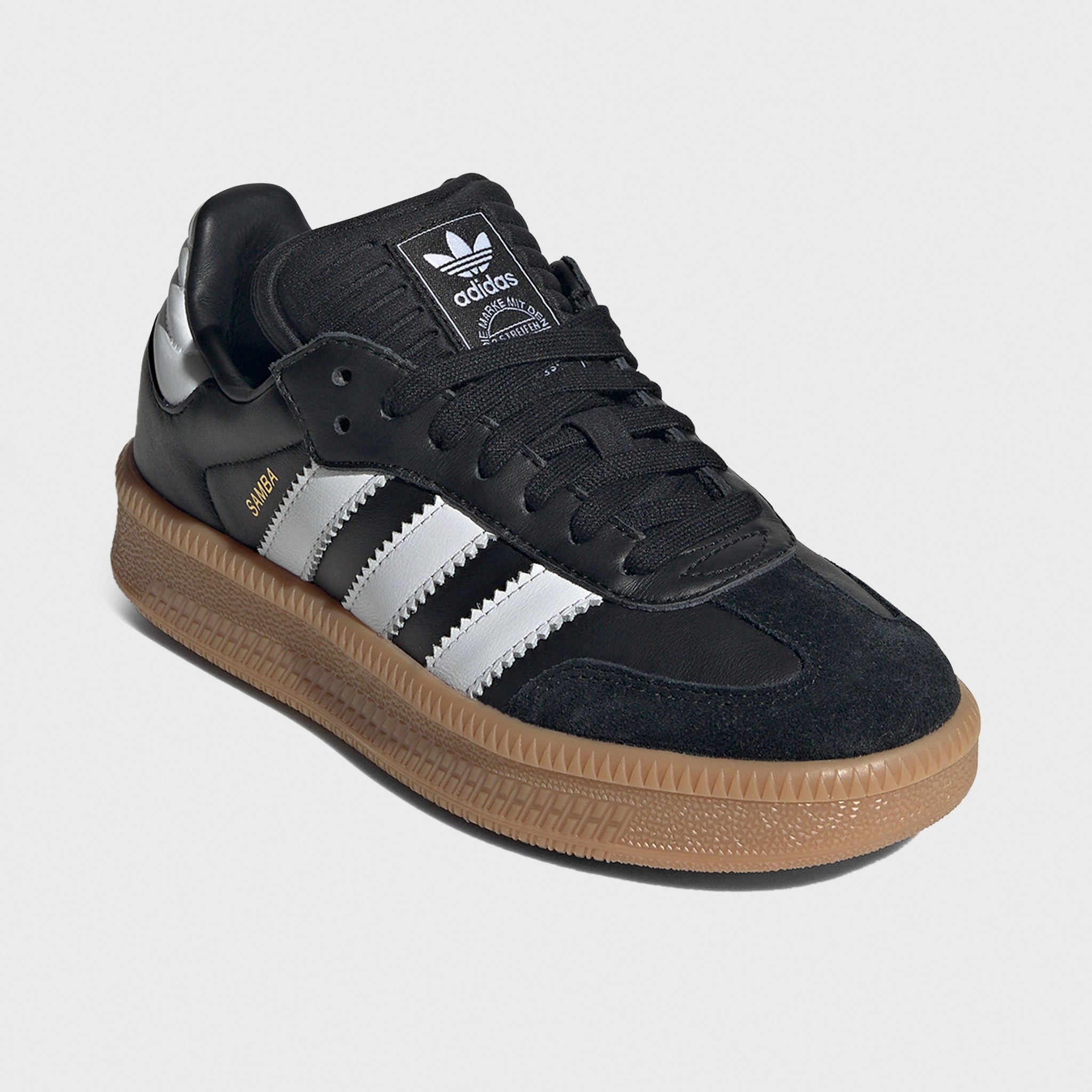 Microfiber Overlay adidas Juniors' Samba XLG Core Black / Footwear White - Gum
