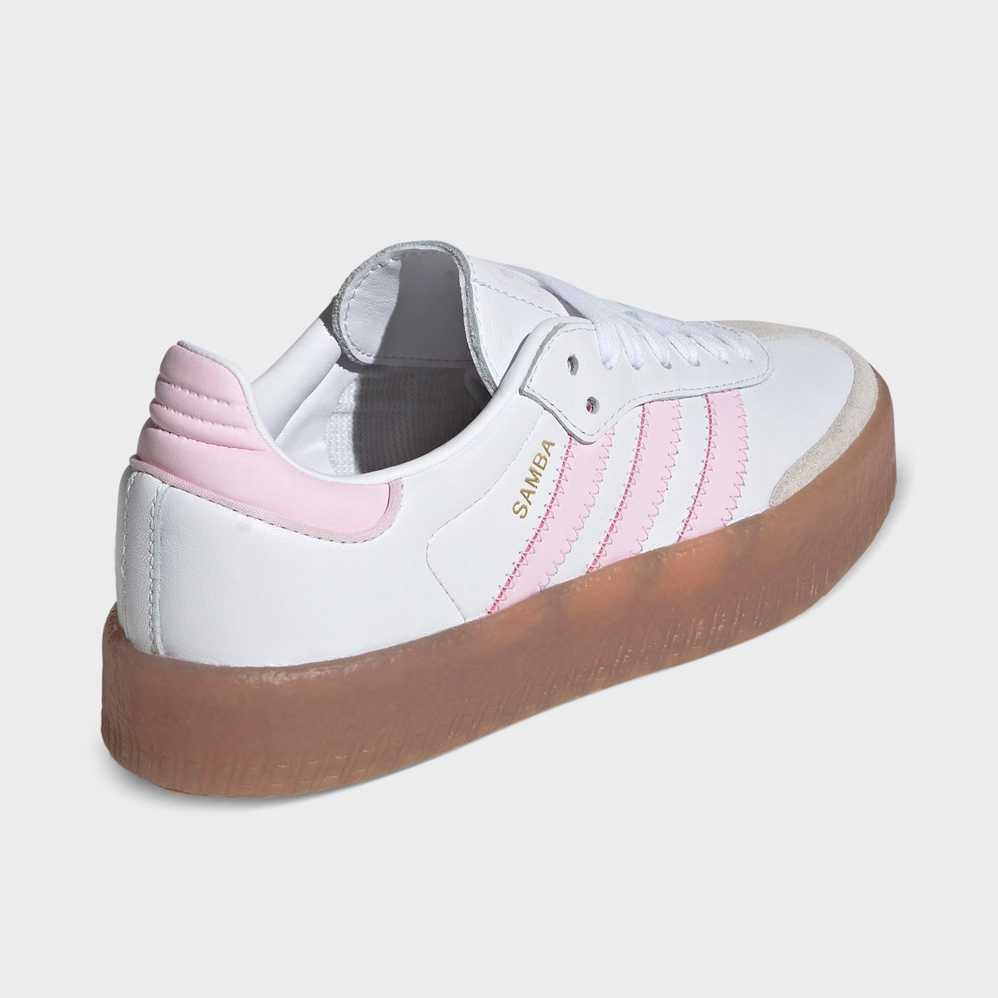 Non Toxic Fabric adidas Juniors' Sambae White / Clear Pink - Gold Metallic