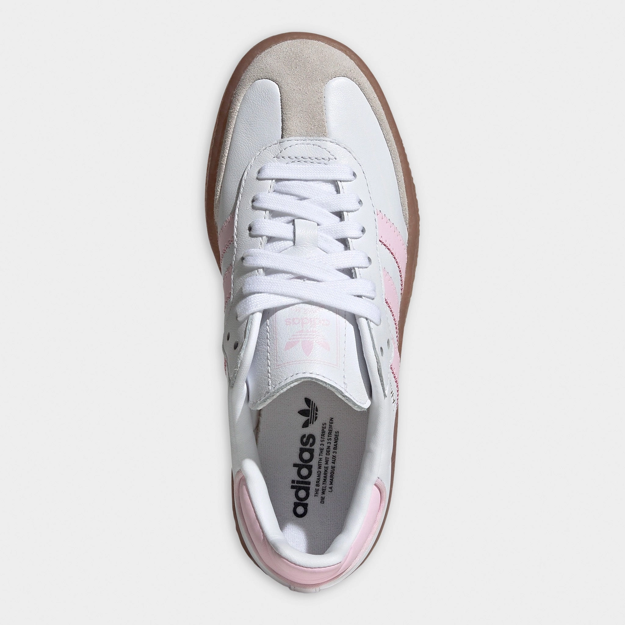 adidas Juniors' Sambae White / Clear Pink - Gold Metallic All Ground