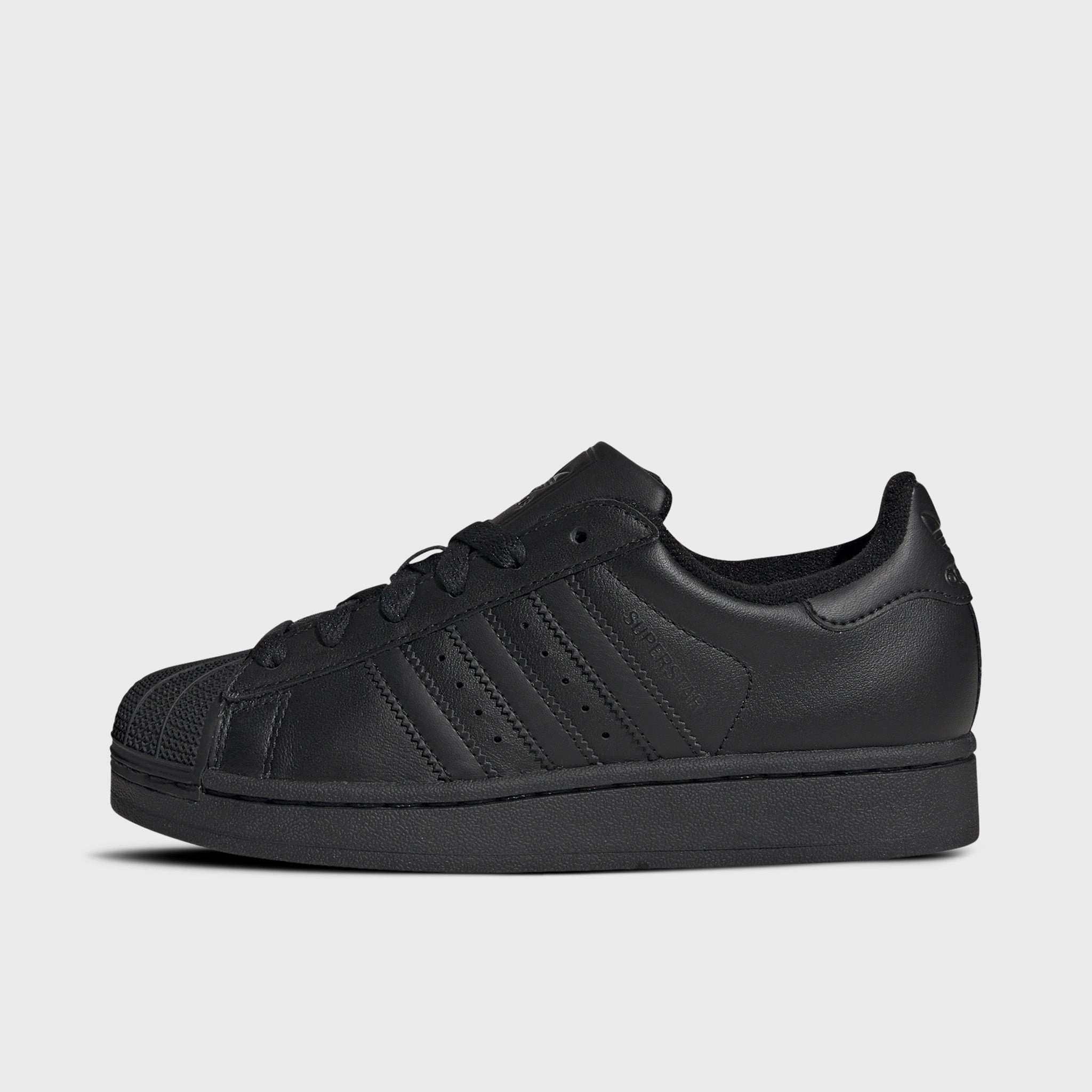 Natural Cushion Pressure Zone Mapping adidas Juniors' Superstar II Core Black / Core Black - Core Black