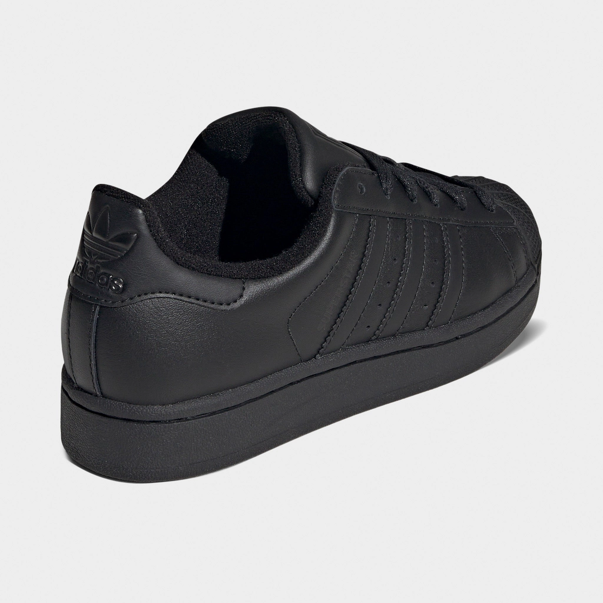 adidas Juniors' Superstar II Core Black / Core Black - Core Black Anti Skid Flexible Performance