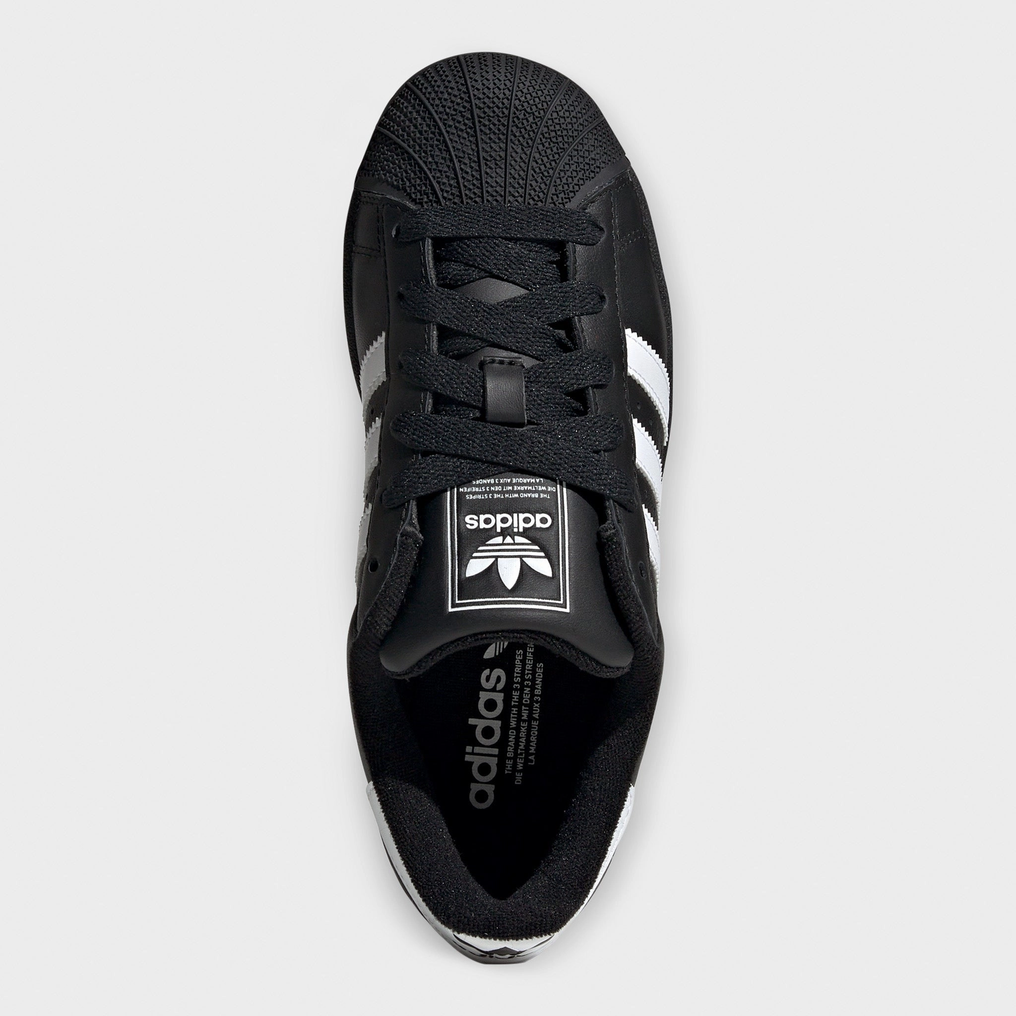 Sock Like Fit Heat Dissipating adidas Juniors' Superstar II Core Black / White