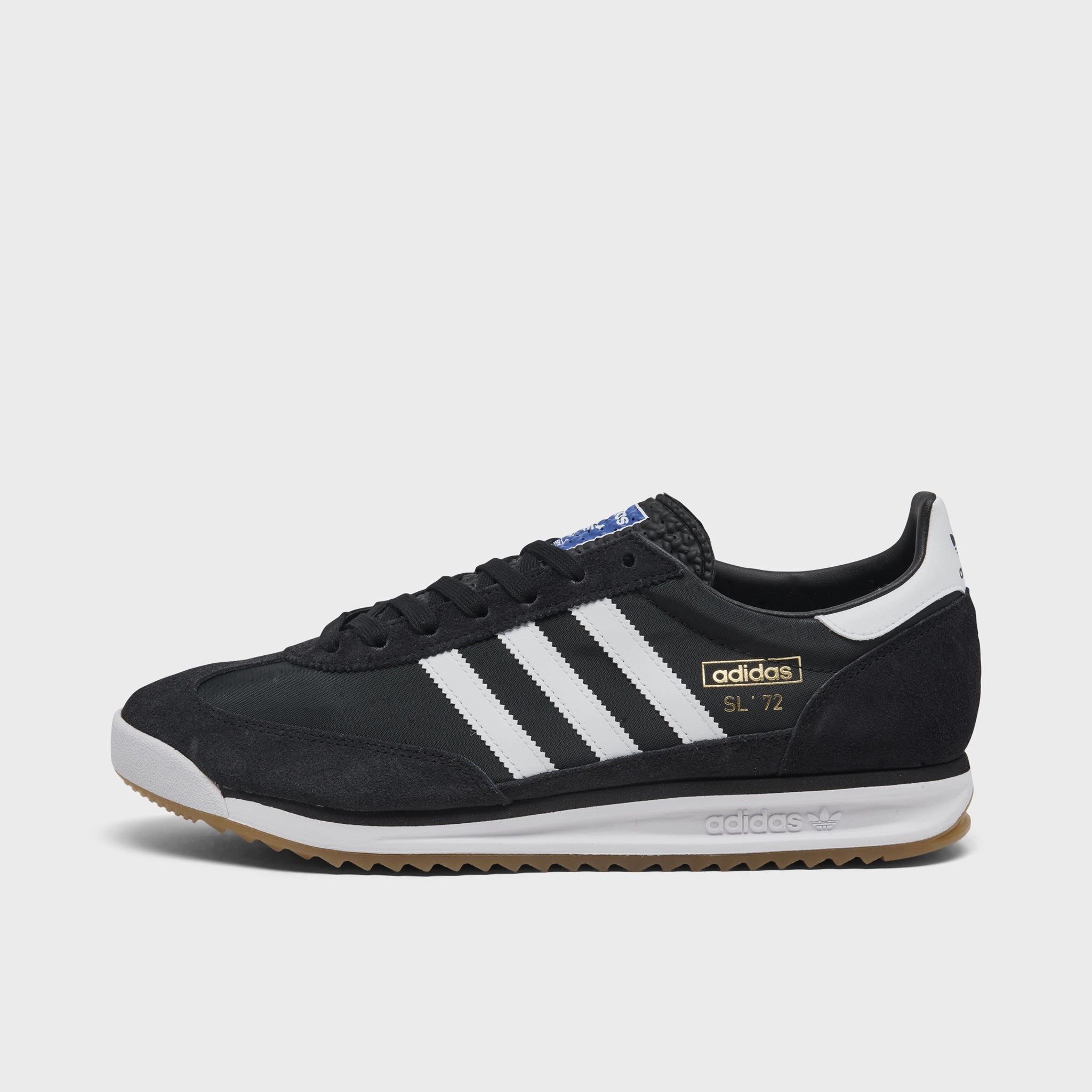 Trending Style Tensile Fiber Upper adidas Originals SL 72 RS Core Black / Cloud White - Blue