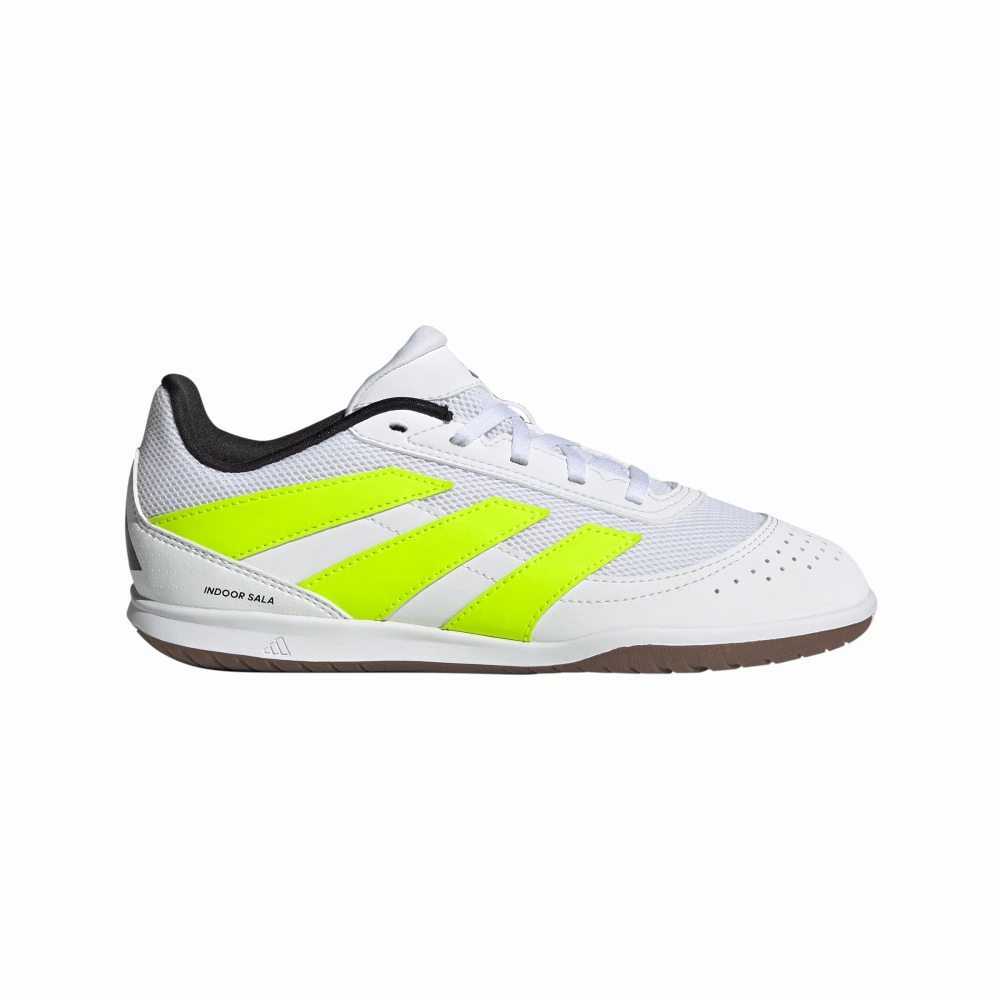 Adidas Predator Club IN Sala Indoor Jnr Football Shoes (Cloud White/Lucid Lemon/Core Black) Supportive Fit
