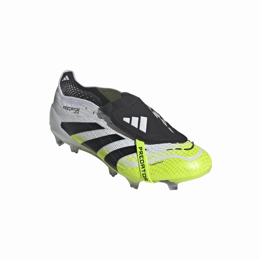 Adidas Predator Elite Fold-Over Tongue FG Football Boots (Cloud White/Core Black/Lucid Lemon) Fitness Runner
