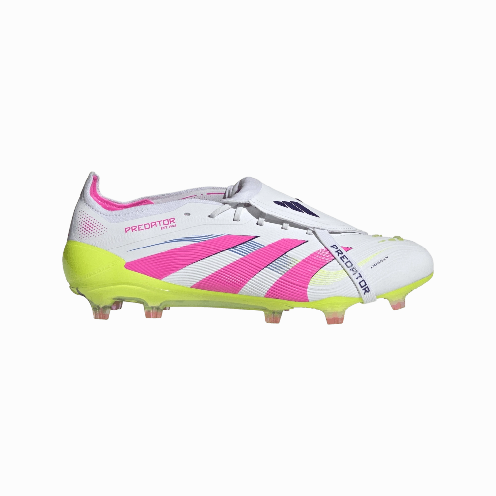 Performance Support Quick   Dry Adidas Predator Elite Fold-Over Tongue FG Football Boots (Cloud White/Lucid Pink/Lucid Lemon)