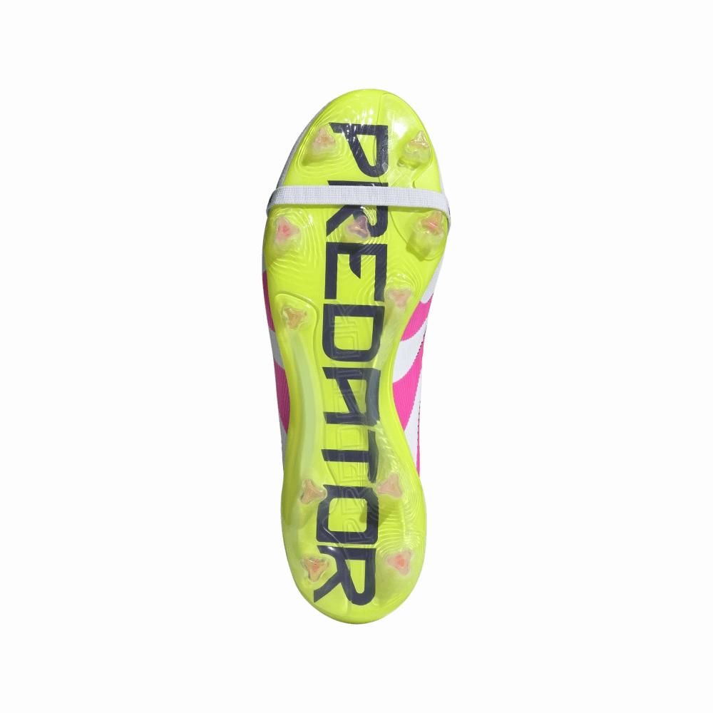 Balance Walk Foot Freedom Adidas Predator Elite Fold-Over Tongue FG Football Boots (Cloud White/Lucid Pink/Lucid Lemon)