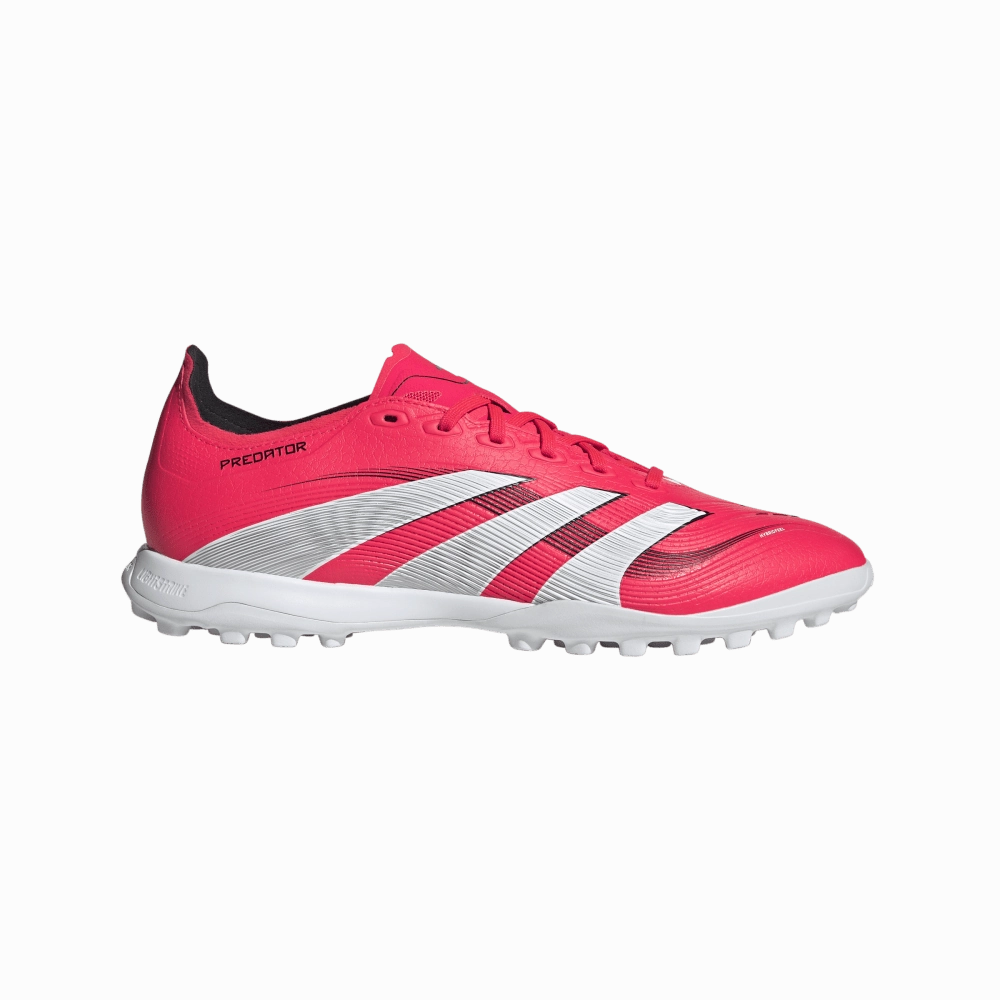 Adidas Predator League TF Turf Football Shoes (Lucid Red/White/Core Black) Body Alignment Minimal Look