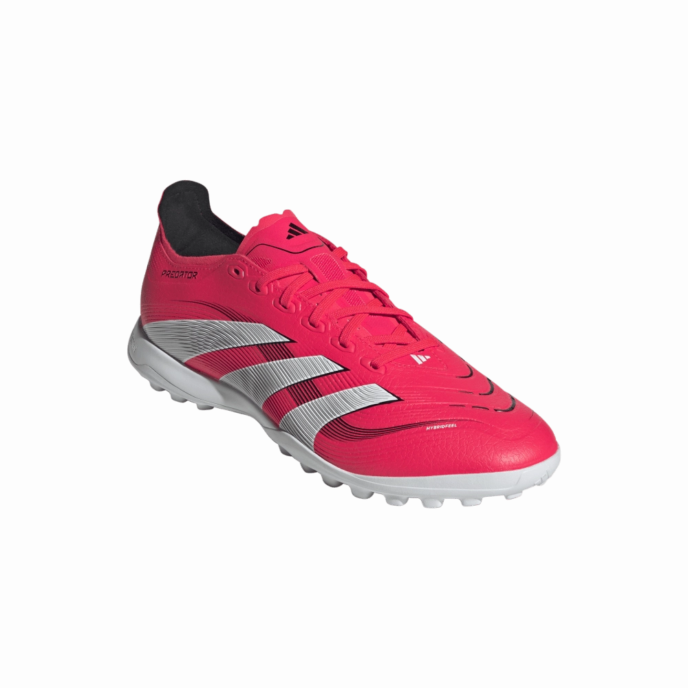Hydrophobic Upper Adidas Predator League TF Turf Football Shoes (Lucid Red/White/Core Black)