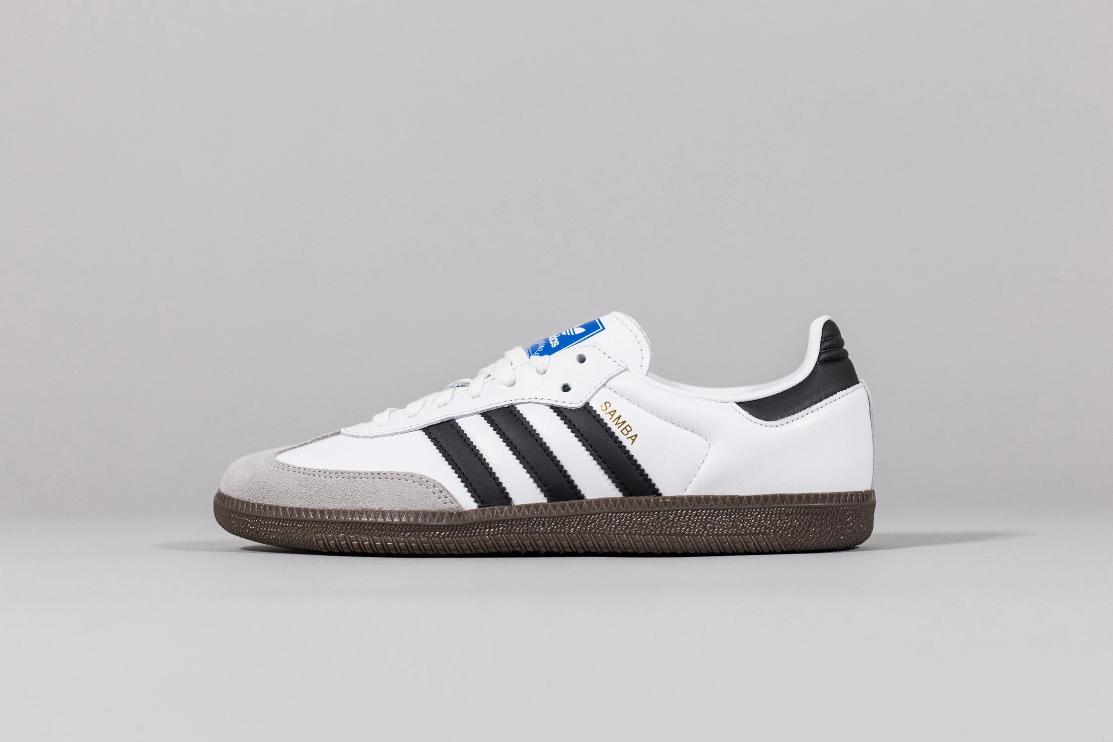 adidas Samba OG 'White and Core Black' Flat Outsole Secure Closure System