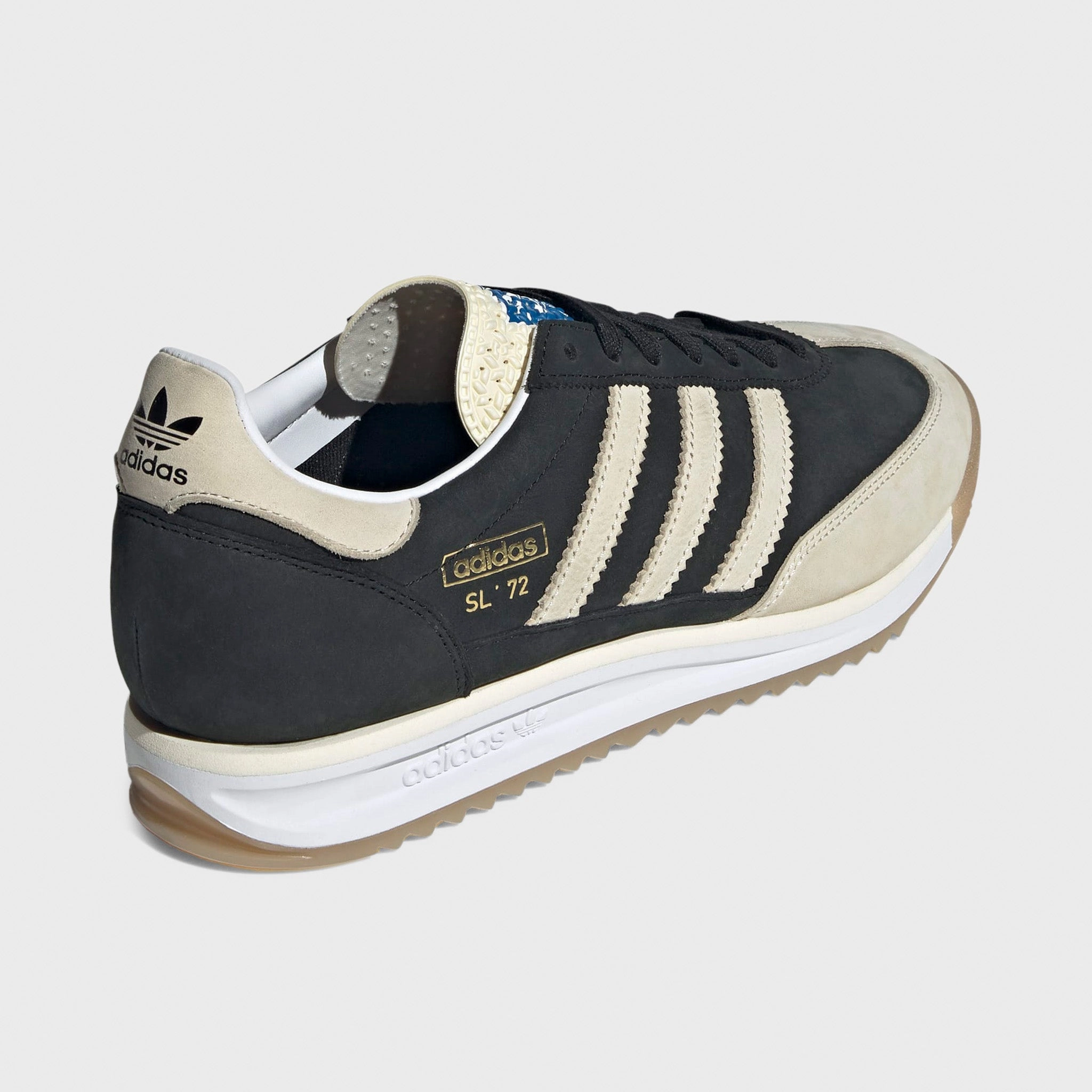Vibrant lining Orthotic Friendly Fit adidas SL 72 RS Black / White - Gum