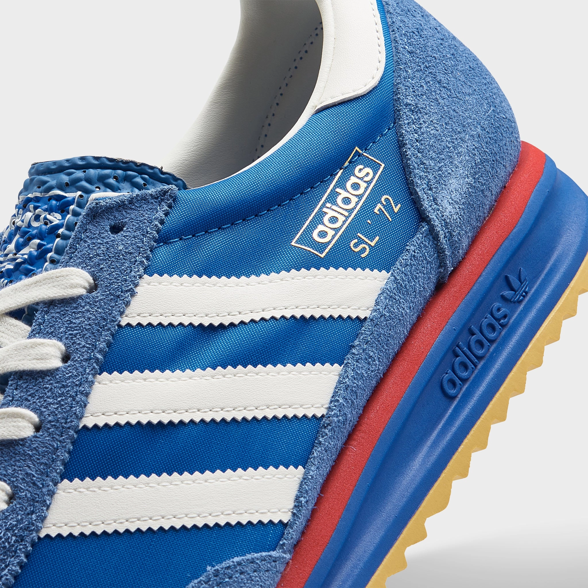 Clean Lines Streetwear Style adidas SL 72 RS Blue / Core White - Better Scarlet