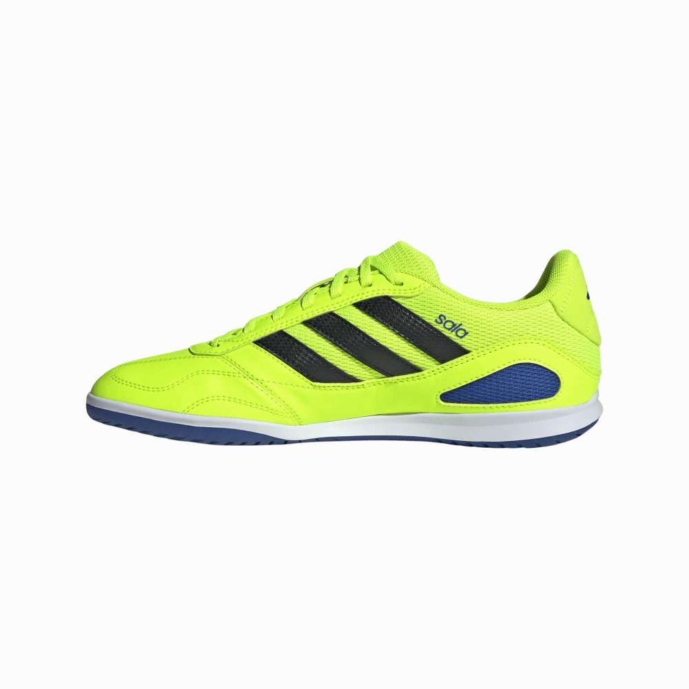 Wide Toe Box Engineering Adidas Super Sala Competition III Indoor Football Shoes (Lucid Lemon/Core Black/Cloud White)