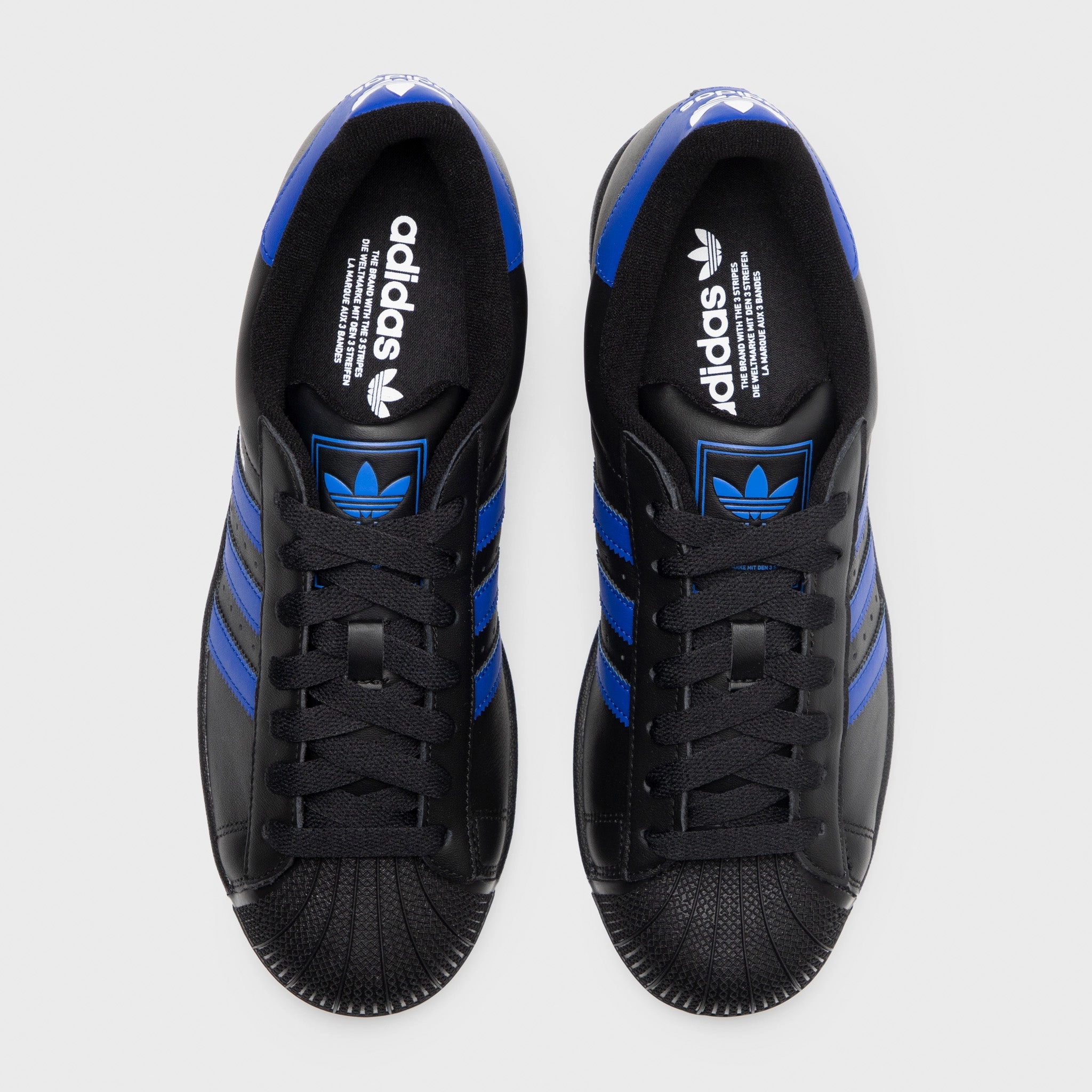 Flexible Groove Outsoles Stable Control adidas Superstar II Black / Blue - White