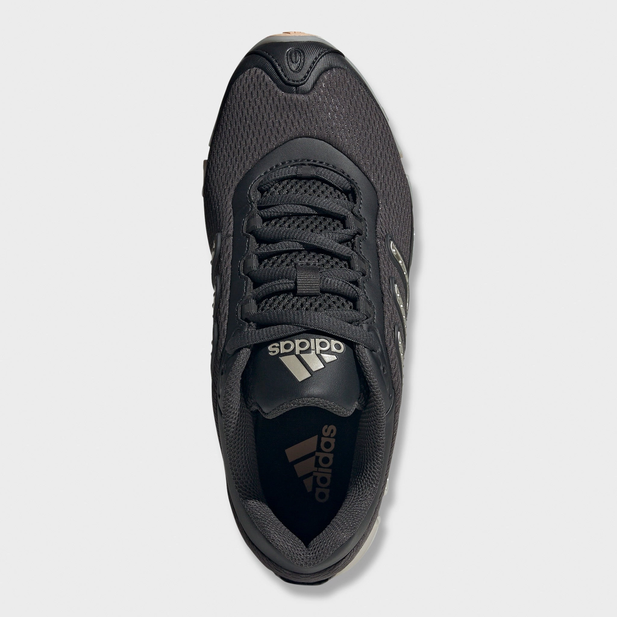 adidas Women's Mega Ride Carbon / Halo Blush - Champagne Streamlined wear Breathable Perforated Panels
