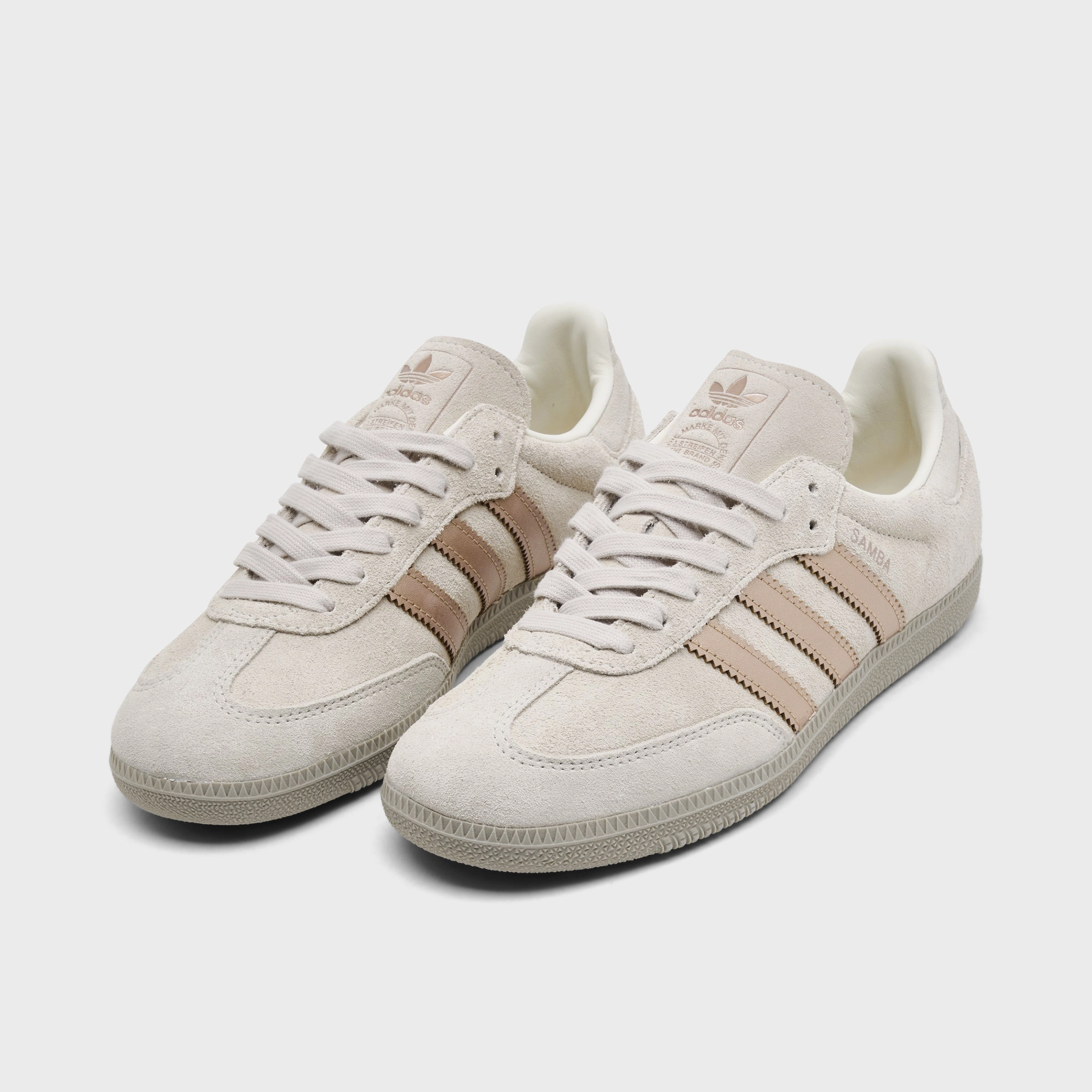 adidas Women's Samba OG Off White / Copper Metallic - Putty Beige Eva Midsole Neutral Stance Platform