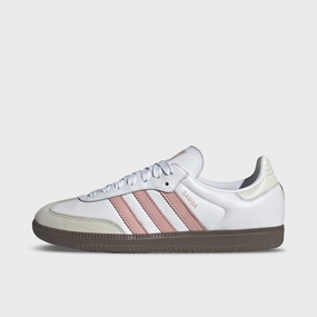 adidas Women's Samba OG White / Wonder Mauve - White Supportive frame